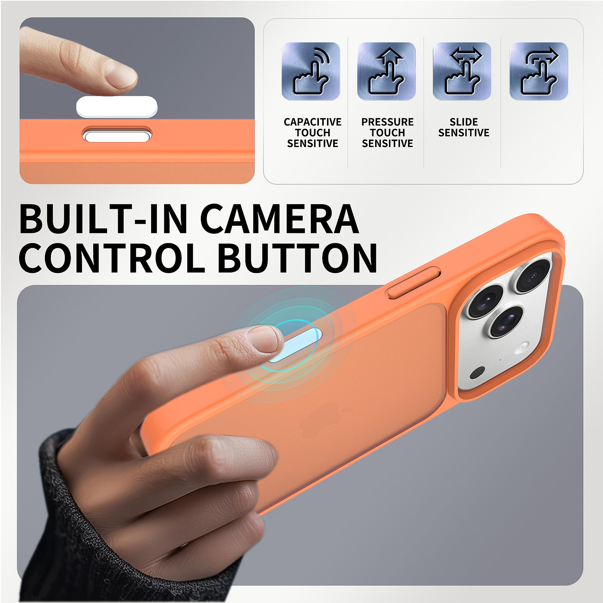 SendaFit Matte Skin-Feel Two-in-One Camera-Button Case for iPhone 17 Pro & 18 Pro detail 18