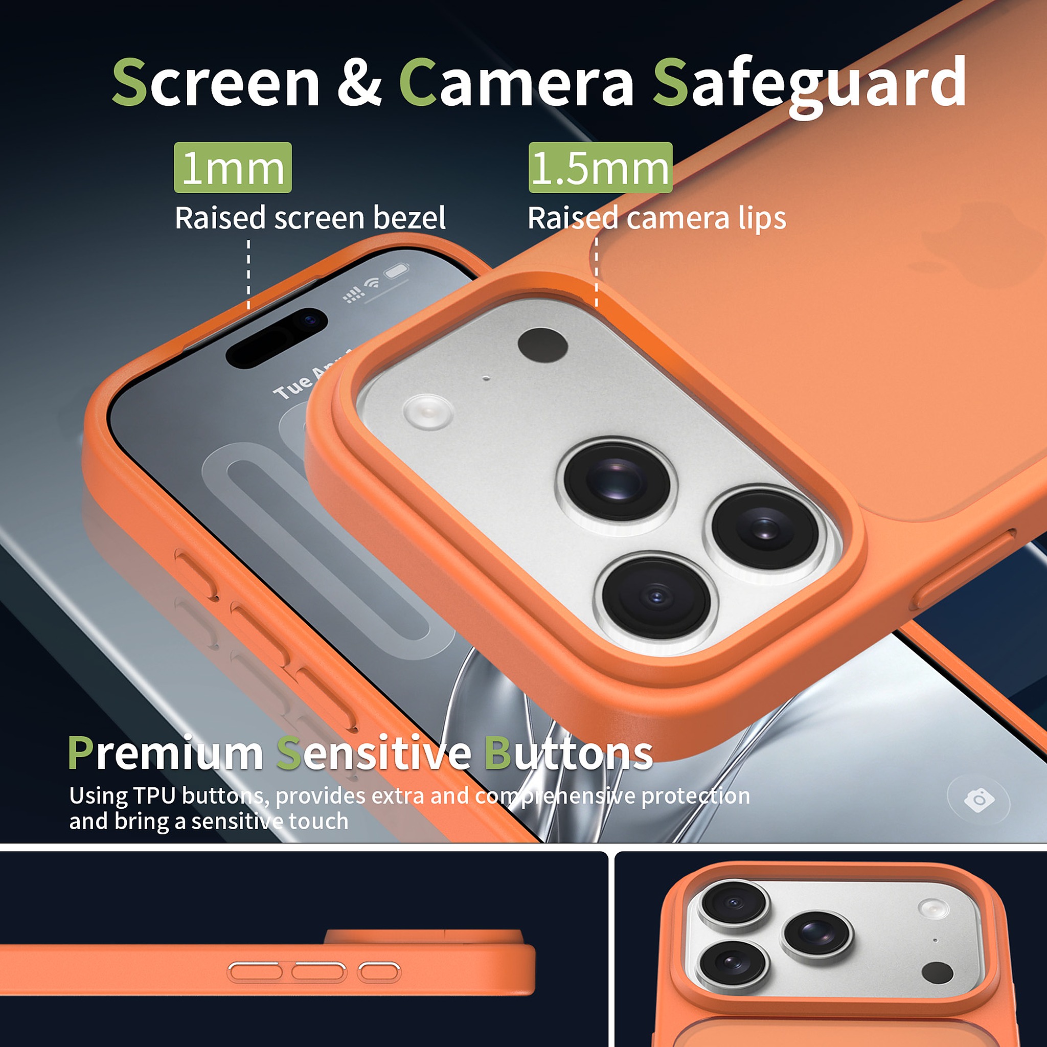SendaFit Matte Skin-Feel Two-in-One Camera-Button Case for iPhone 17 Pro & 18 Pro detail 20