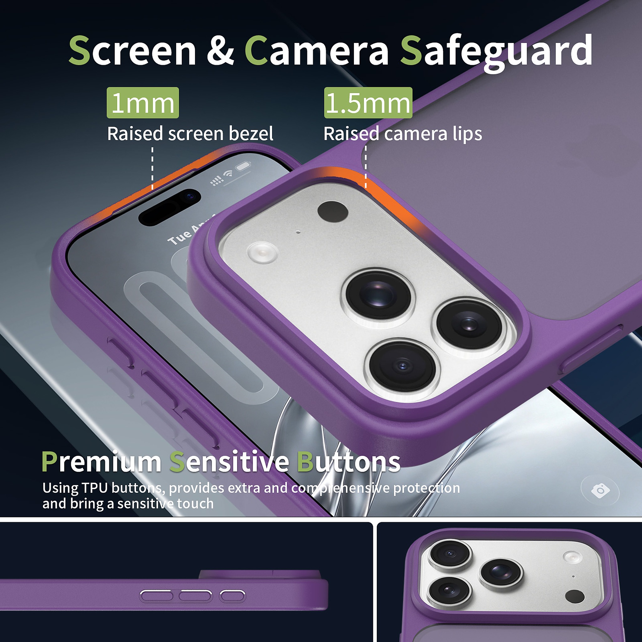 SendaFit Matte Skin-Feel Two-in-One Camera-Button Case for iPhone 17 Pro & 18 Pro detail 36
