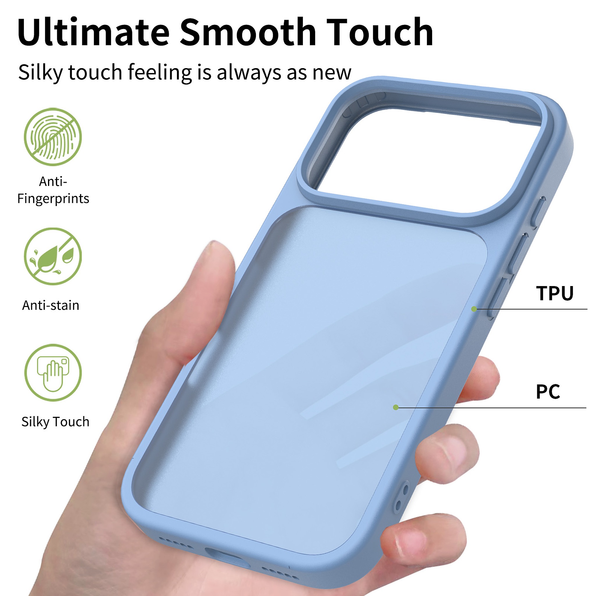 SendaFit Matte Skin-Feel Two-in-One Camera-Button Case for iPhone 17 Pro & 18 Pro detail 45