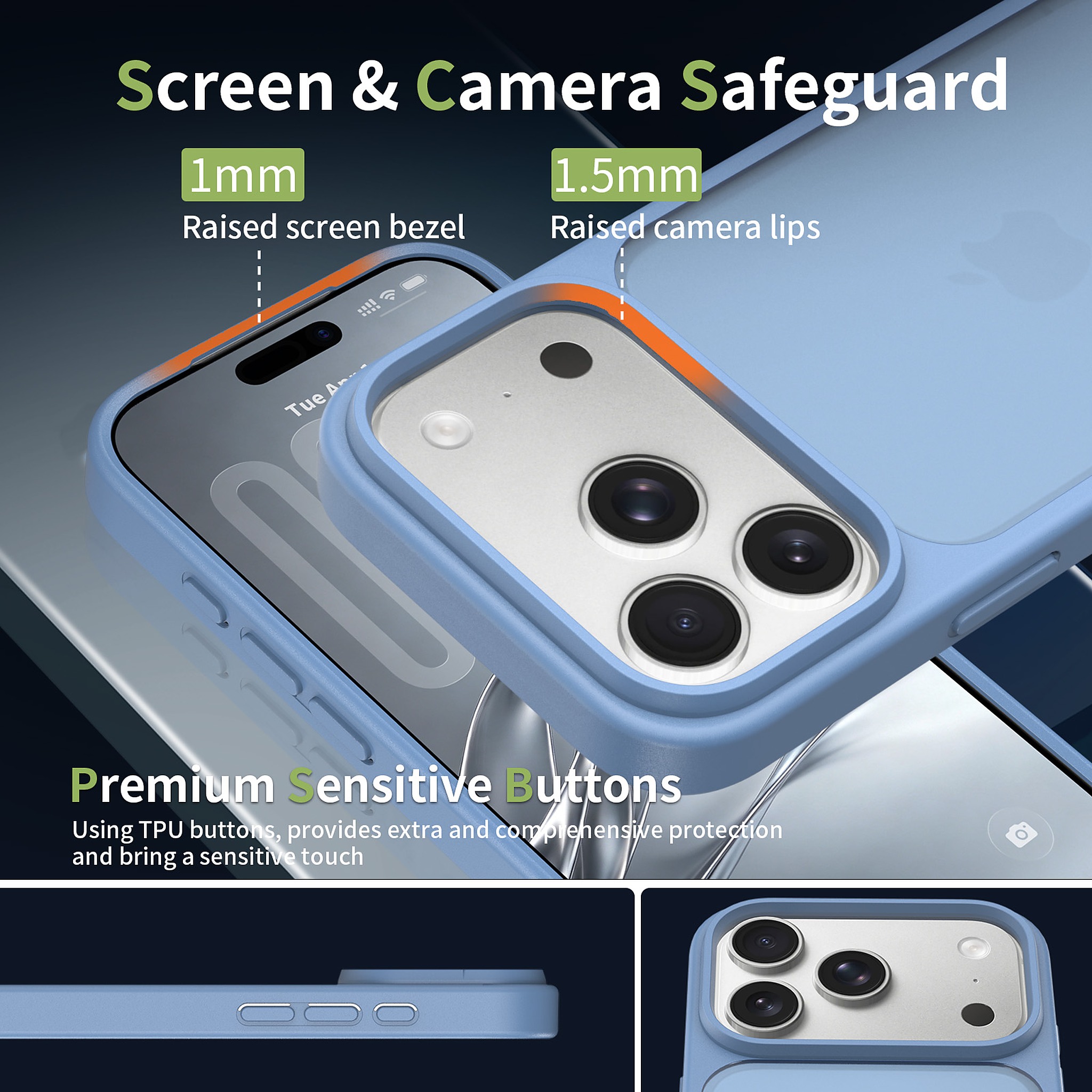 SendaFit Matte Skin-Feel Two-in-One Camera-Button Case for iPhone 17 Pro & 18 Pro detail 48