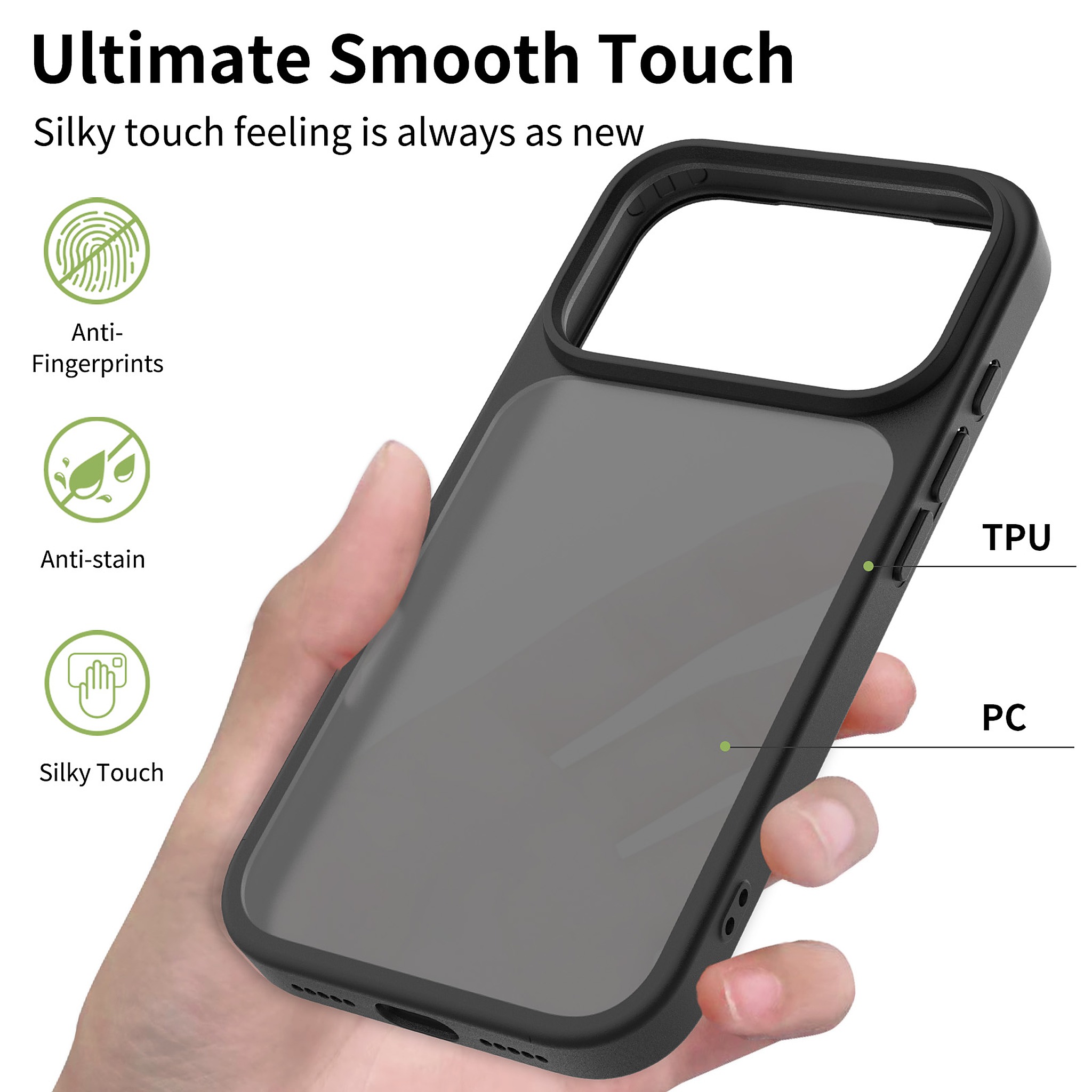 SendaFit Matte Skin-Feel Two-in-One Camera-Button Case for iPhone 17 Pro & 18 Pro detail 49