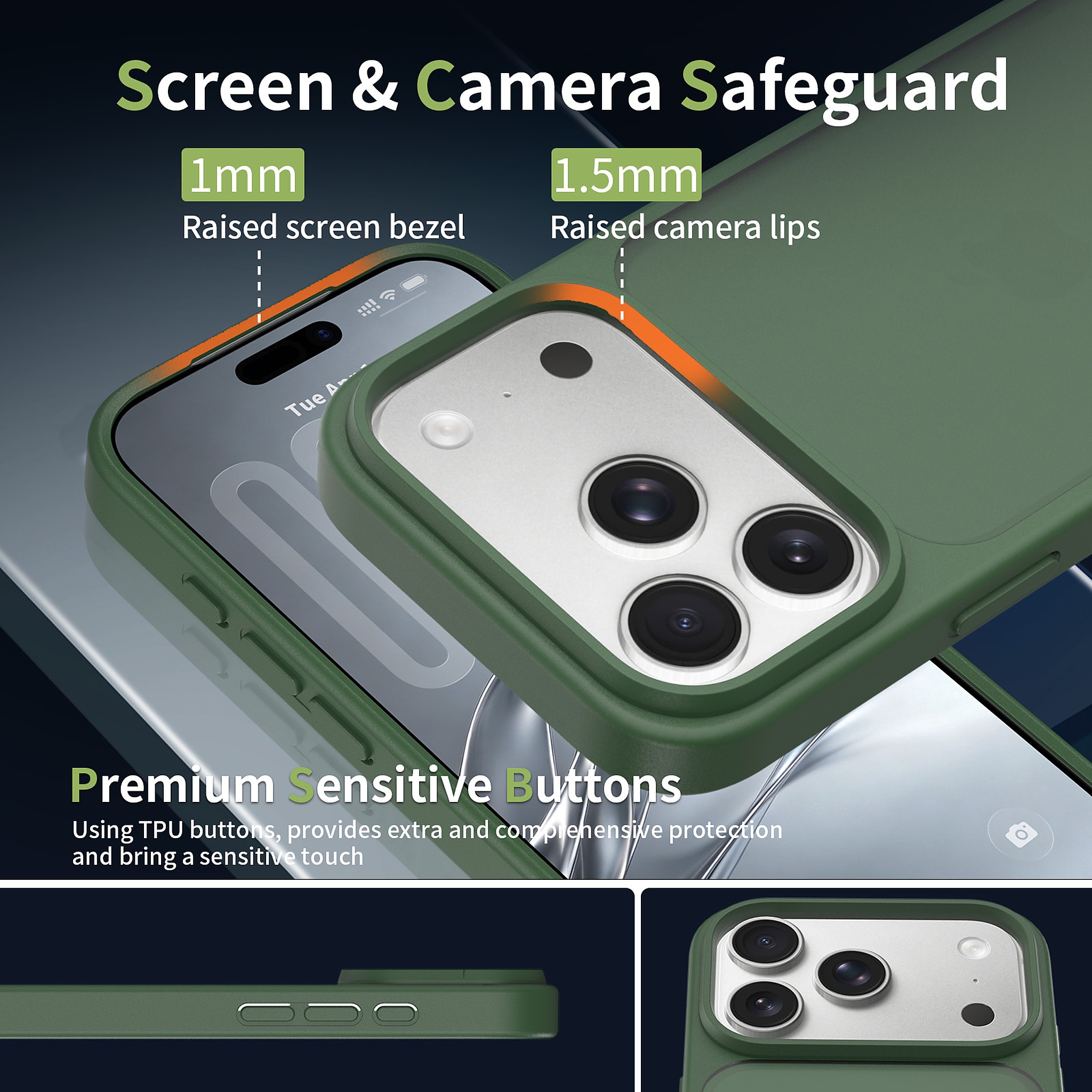 SendaFit Matte Skin-Feel Two-in-One Camera-Button Case for iPhone 17 Pro & 18 Pro detail 8