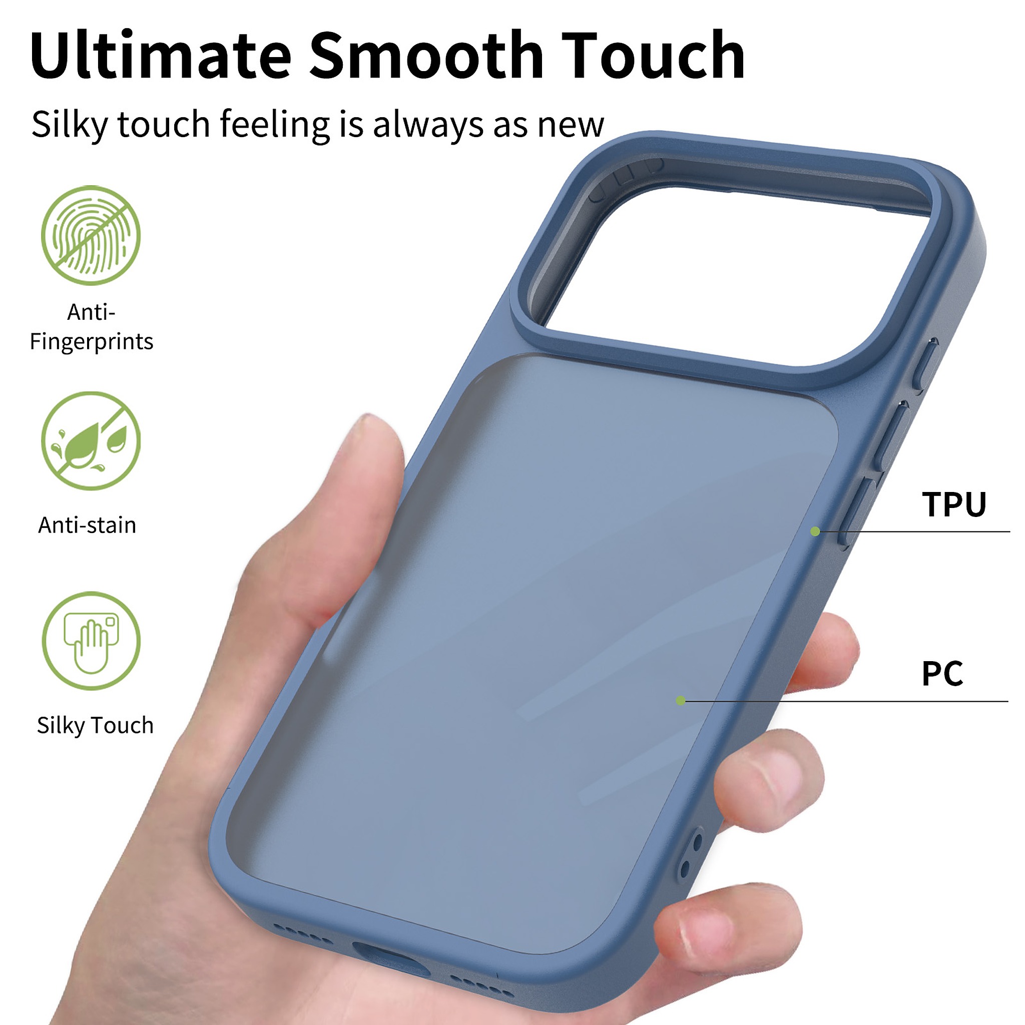 SendaFit Matte Skin-Feel Two-in-One Camera-Button Case for iPhone 17 Pro & 18 Pro detail 9