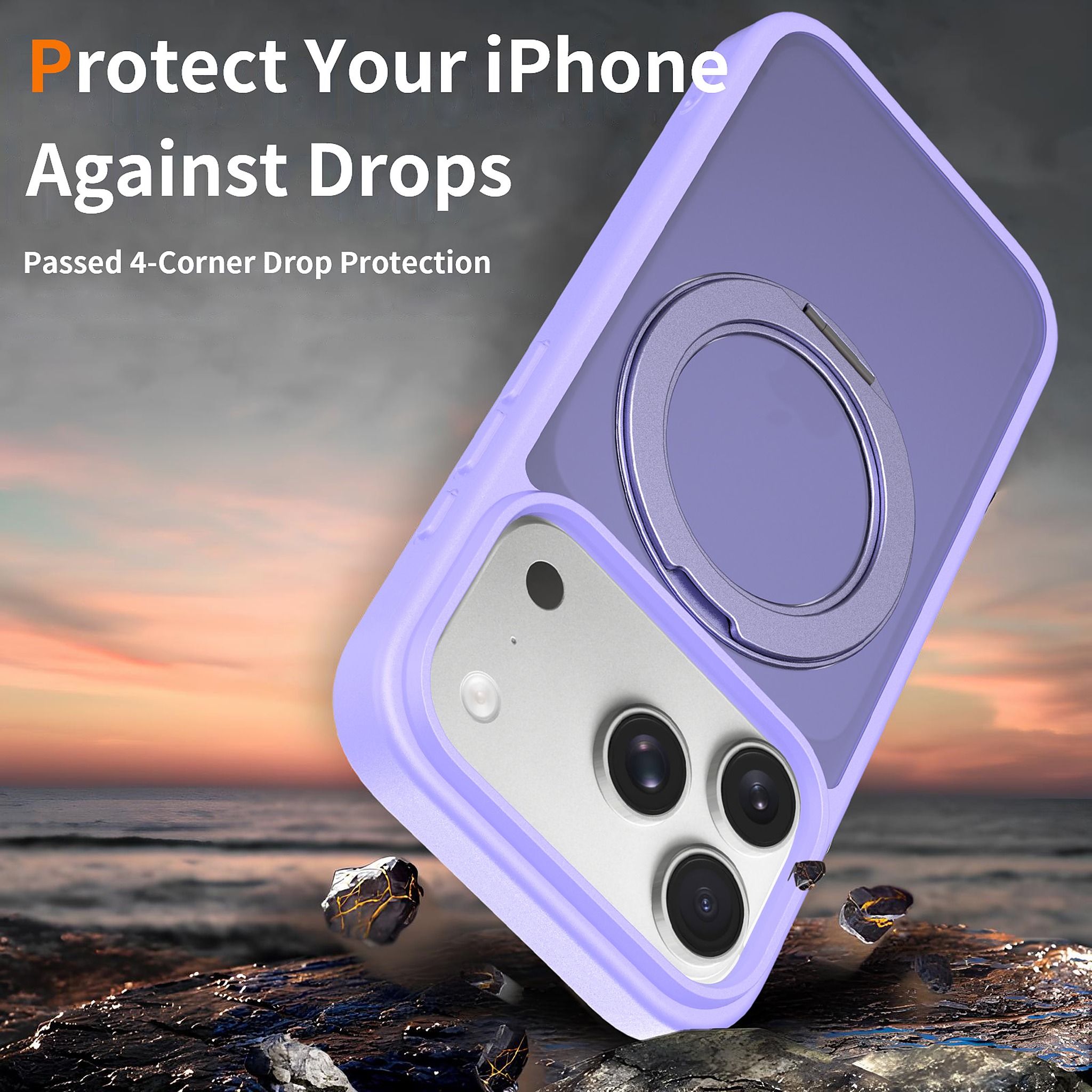 SendaFit Matte Skin-Feel 360° Stand Camera-Button Case for iPhone 17 Pro & 18 Pro detail 10