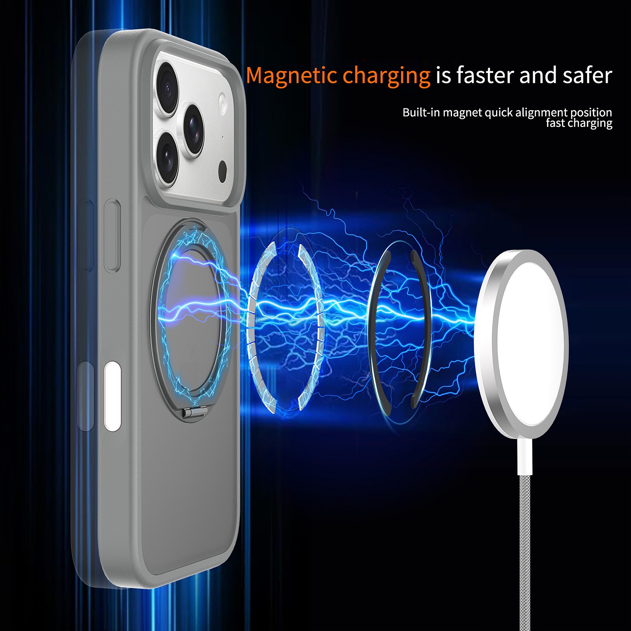SendaFit Matte Skin-Feel 360° Stand Camera-Button Case for iPhone 17 Pro & 18 Pro detail 20