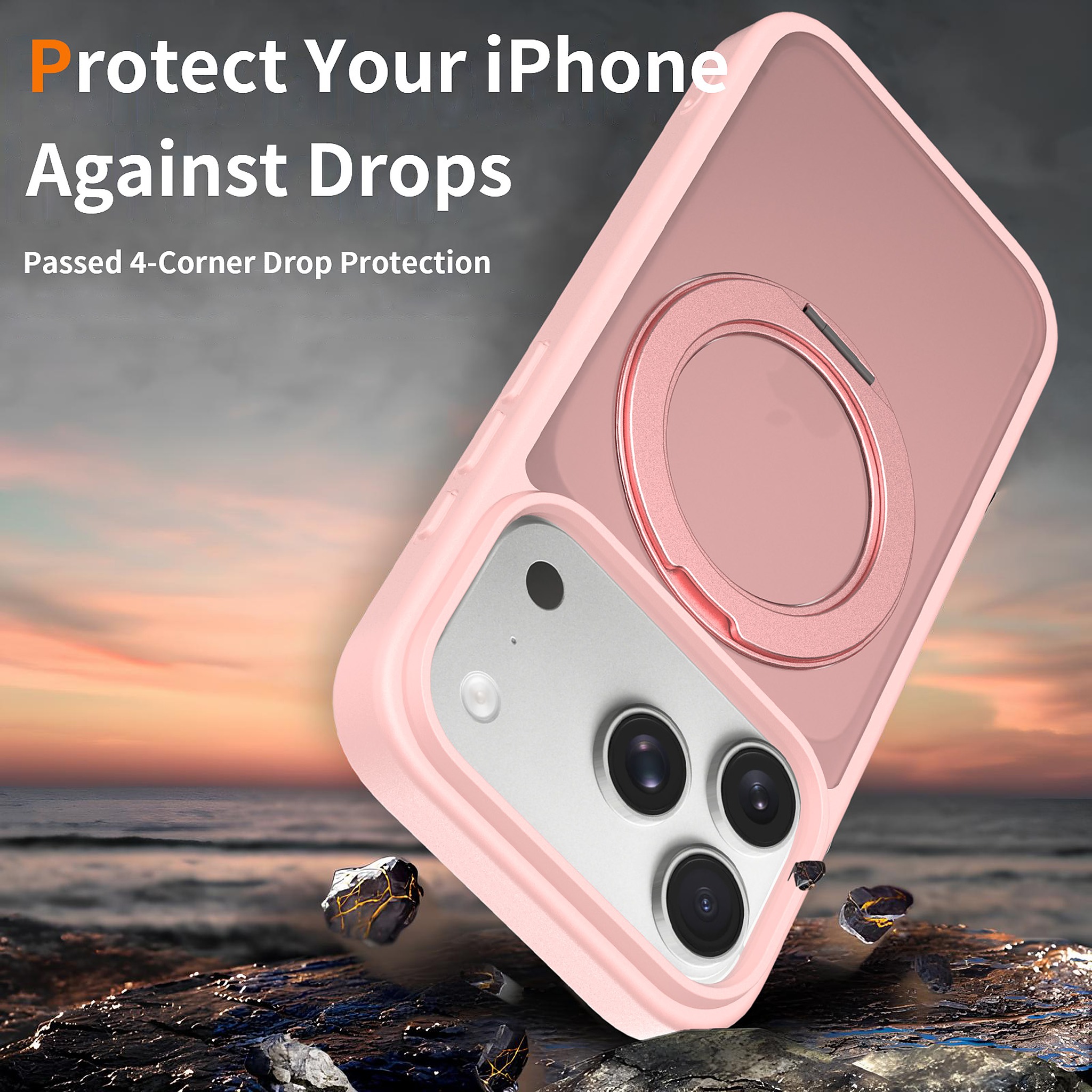 SendaFit Matte Skin-Feel 360° Stand Camera-Button Case for iPhone 17 Pro & 18 Pro detail 21