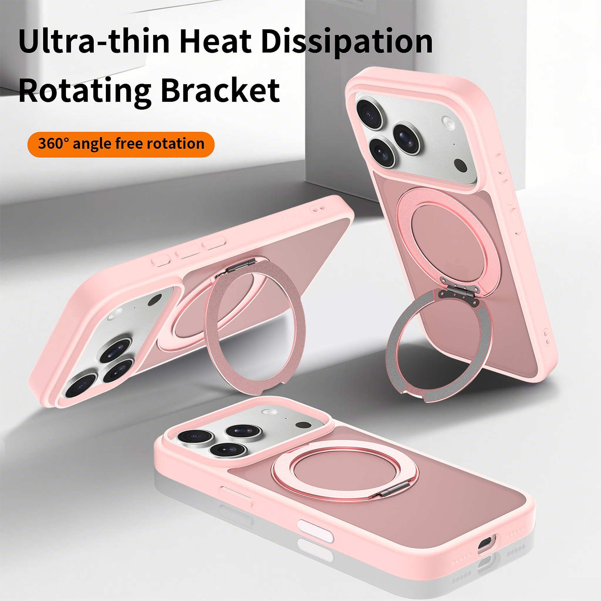SendaFit Matte Skin-Feel 360° Stand Camera-Button Case for iPhone 17 Pro & 18 Pro detail 24