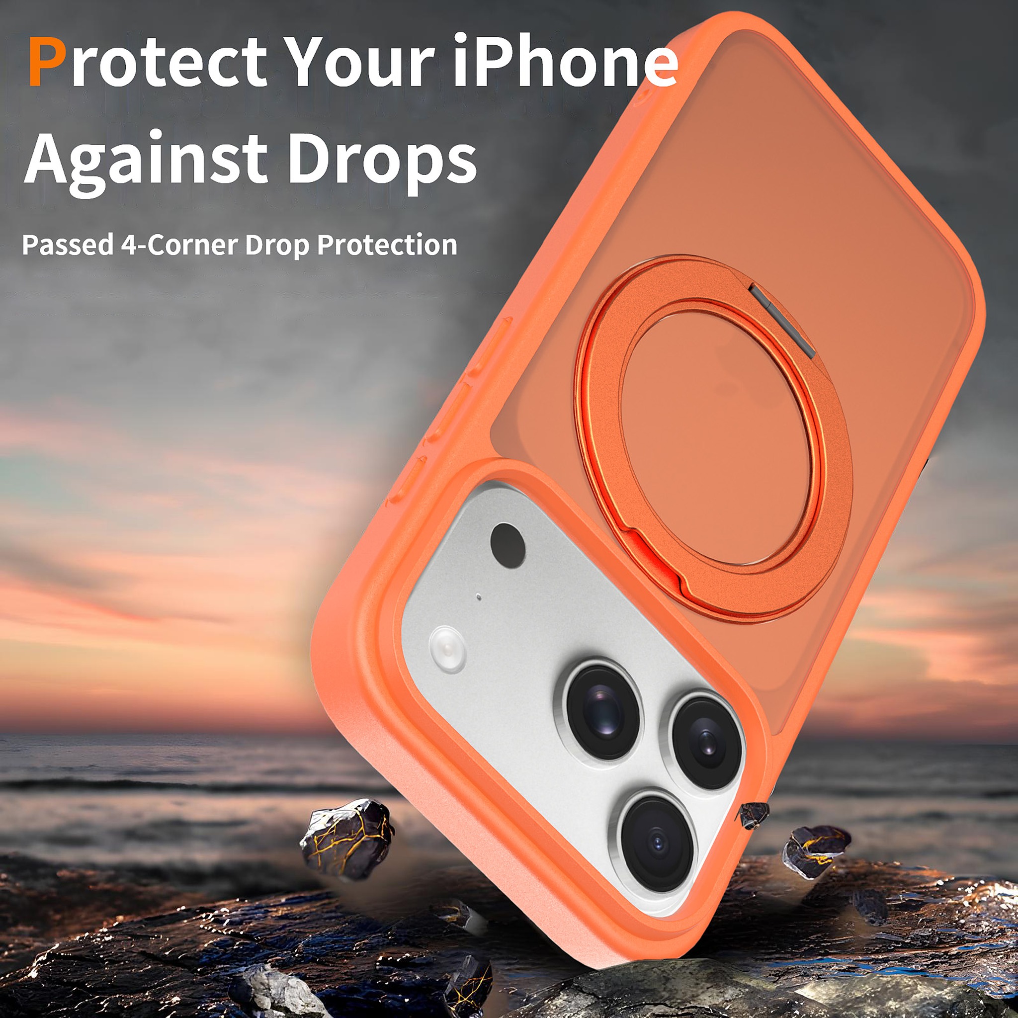 SendaFit Matte Skin-Feel 360° Stand Camera-Button Case for iPhone 17 Pro & 18 Pro detail 26
