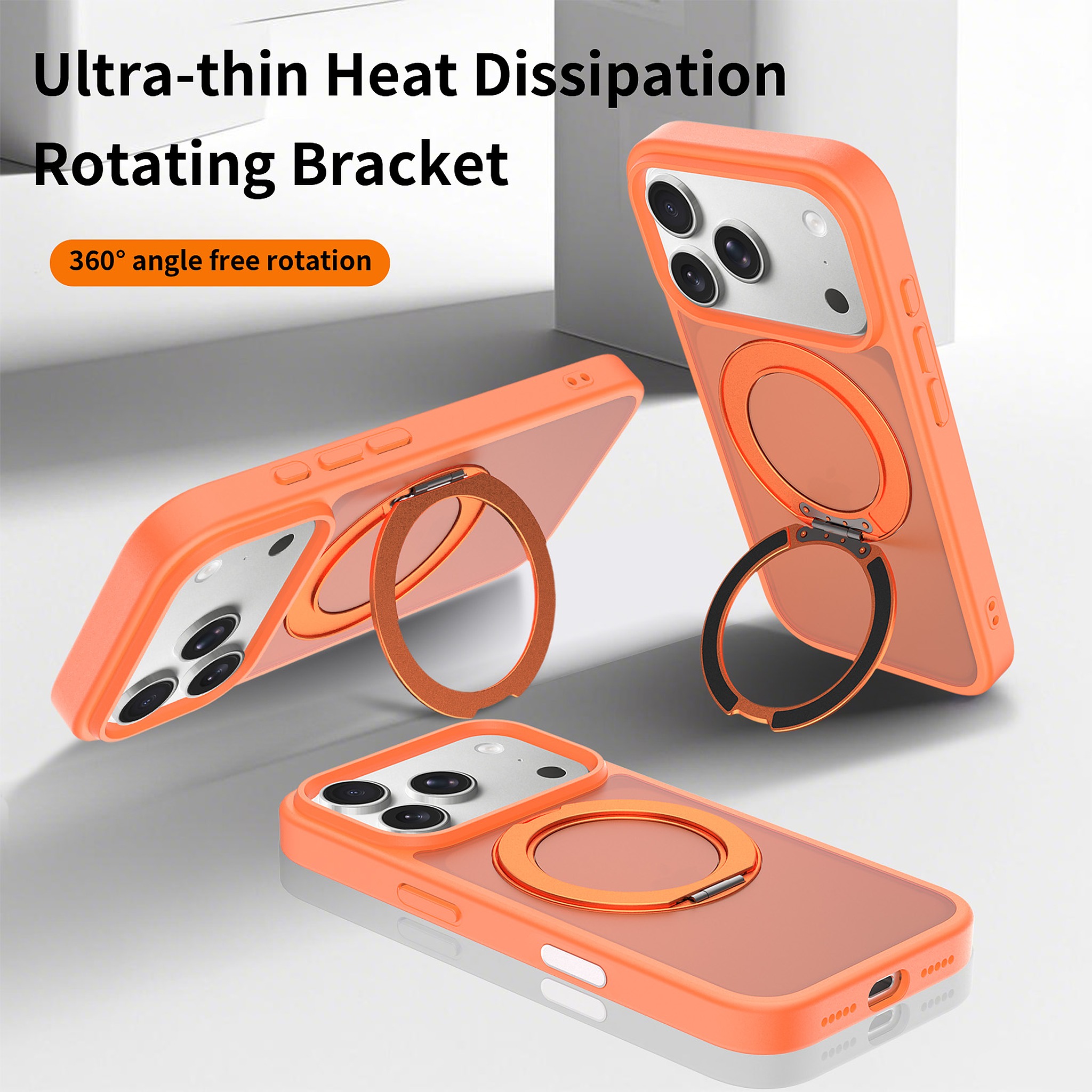 SendaFit Matte Skin-Feel 360° Stand Camera-Button Case for iPhone 17 Pro & 18 Pro detail 30