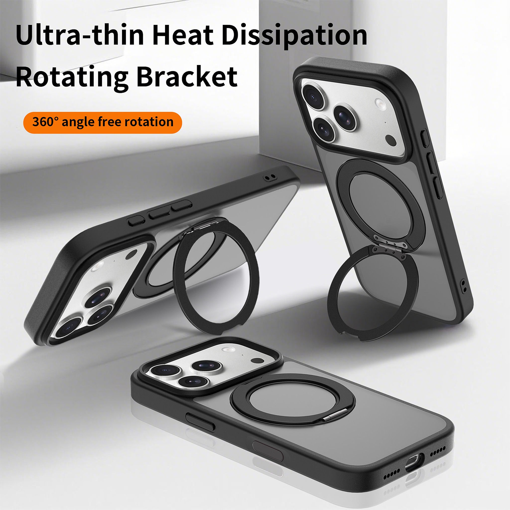 SendaFit Matte Skin-Feel 360° Stand Camera-Button Case for iPhone 17 Pro & 18 Pro detail 33