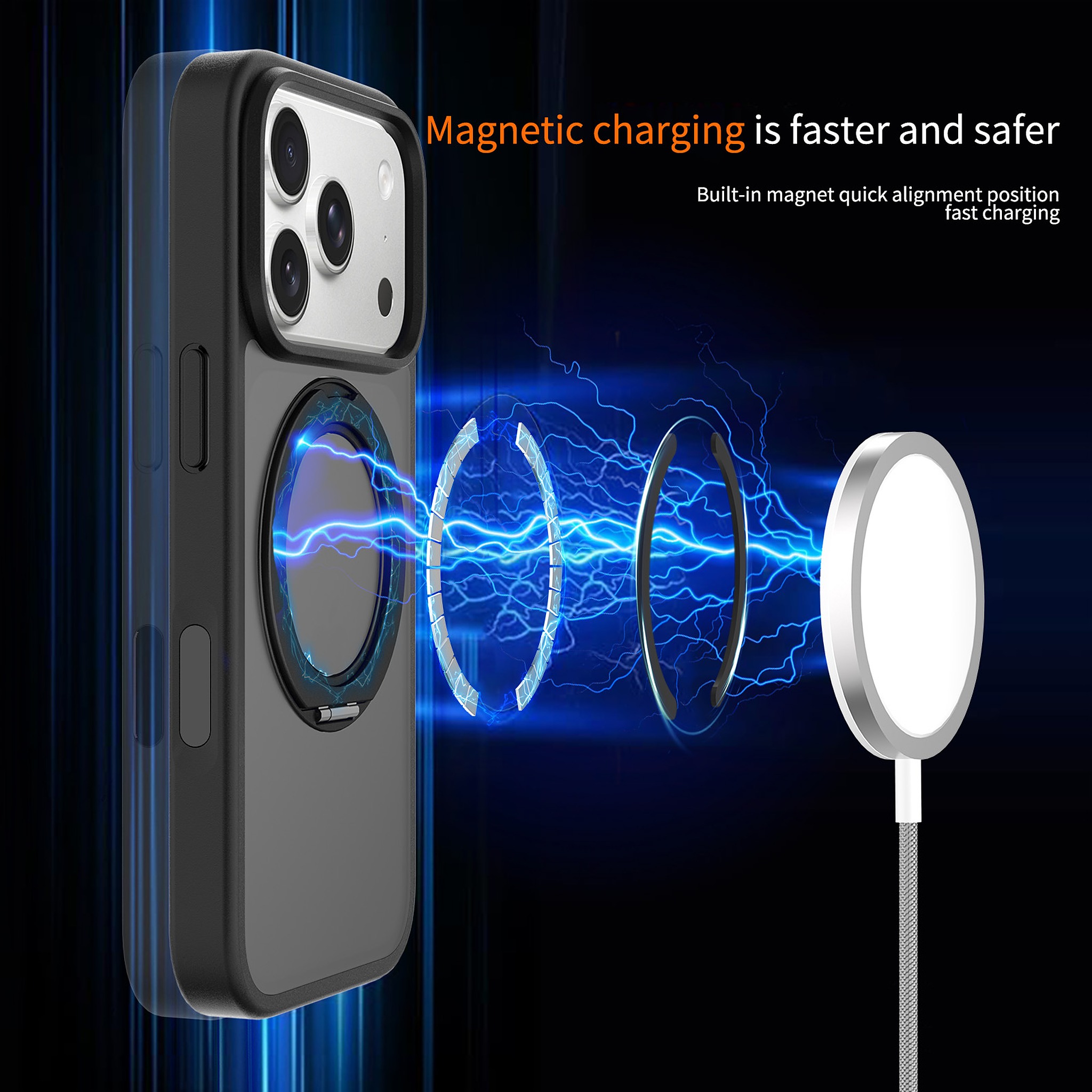 SendaFit Matte Skin-Feel 360° Stand Camera-Button Case for iPhone 17 Pro & 18 Pro detail 34