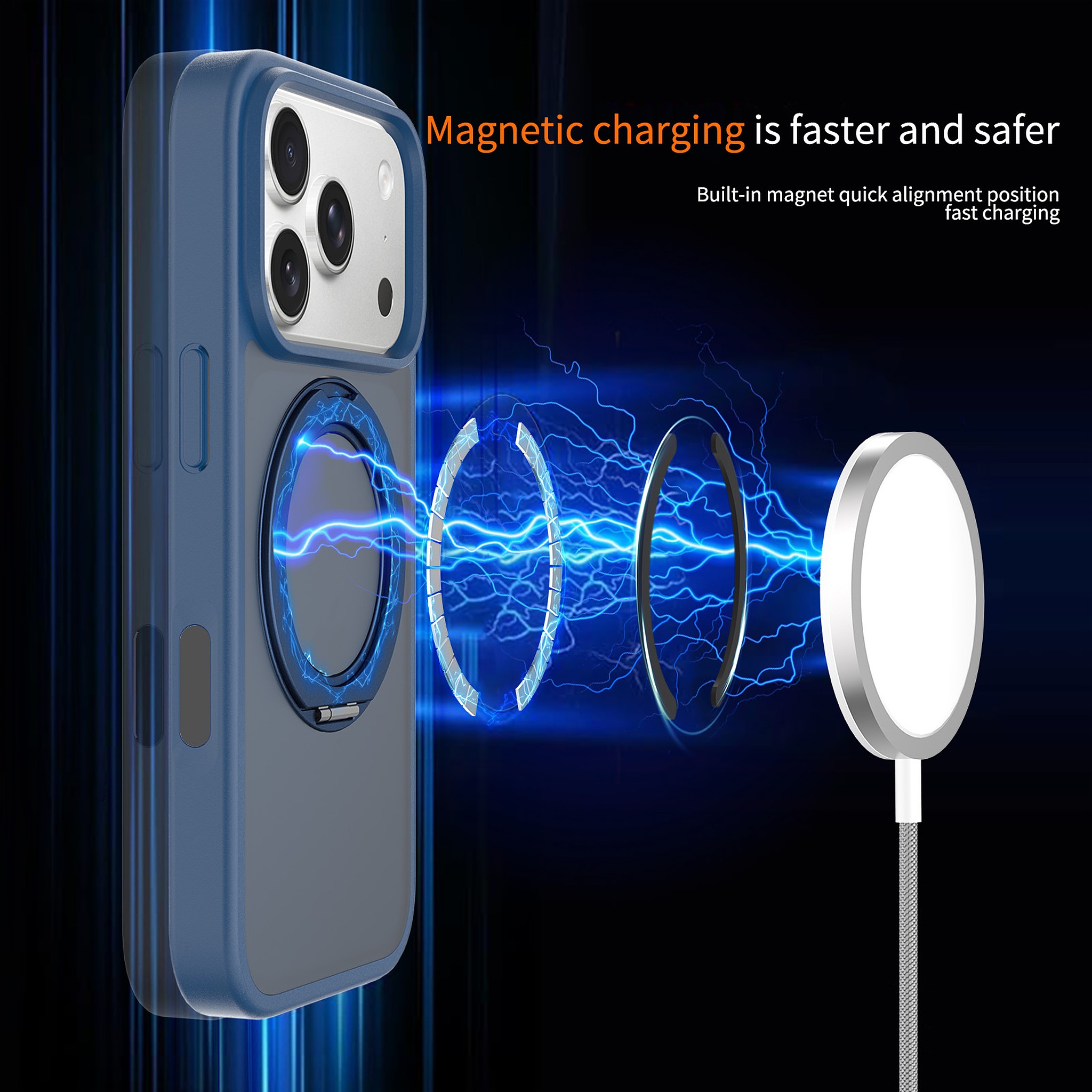 SendaFit Matte Skin-Feel 360° Stand Camera-Button Case for iPhone 17 Pro & 18 Pro detail 9