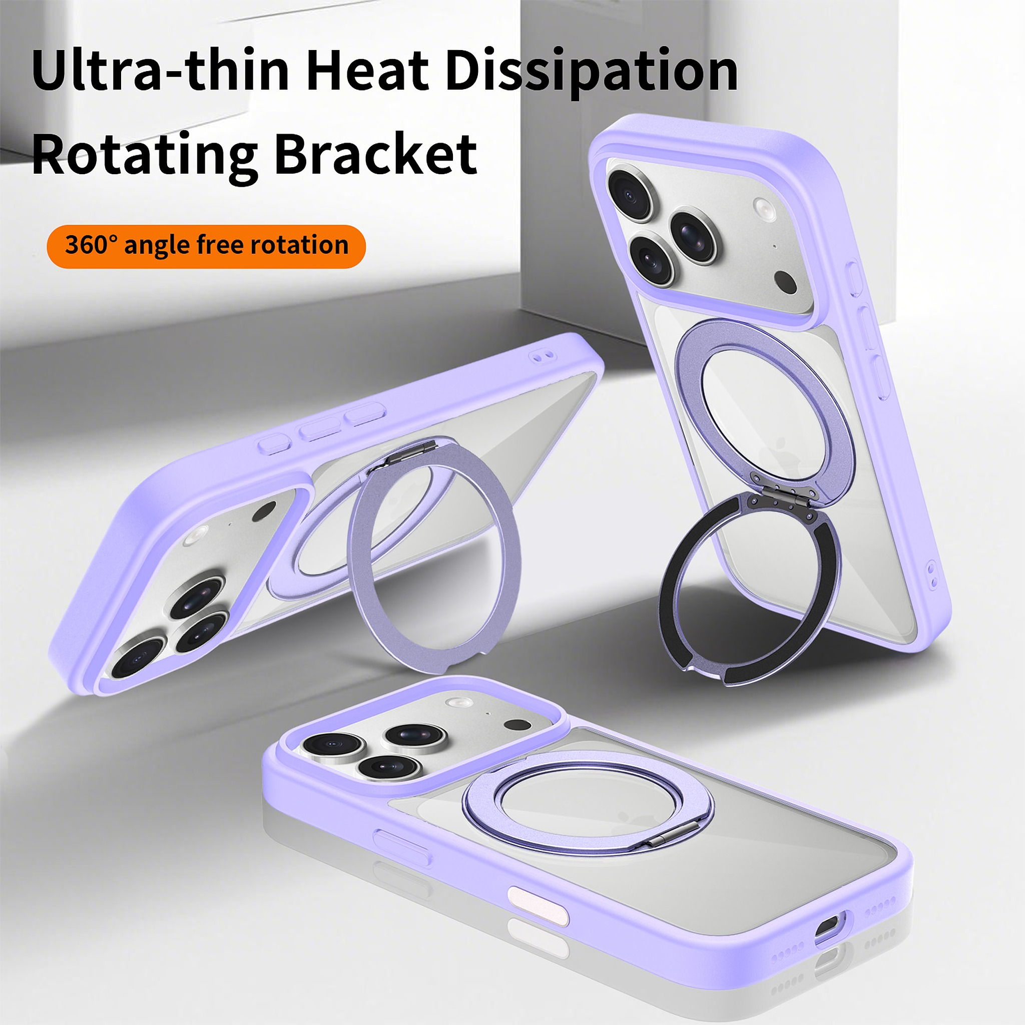 SendaFit Clear 360° Stand Camera-Button Case for iPhone 17 Pro & 18 Pro detail 13