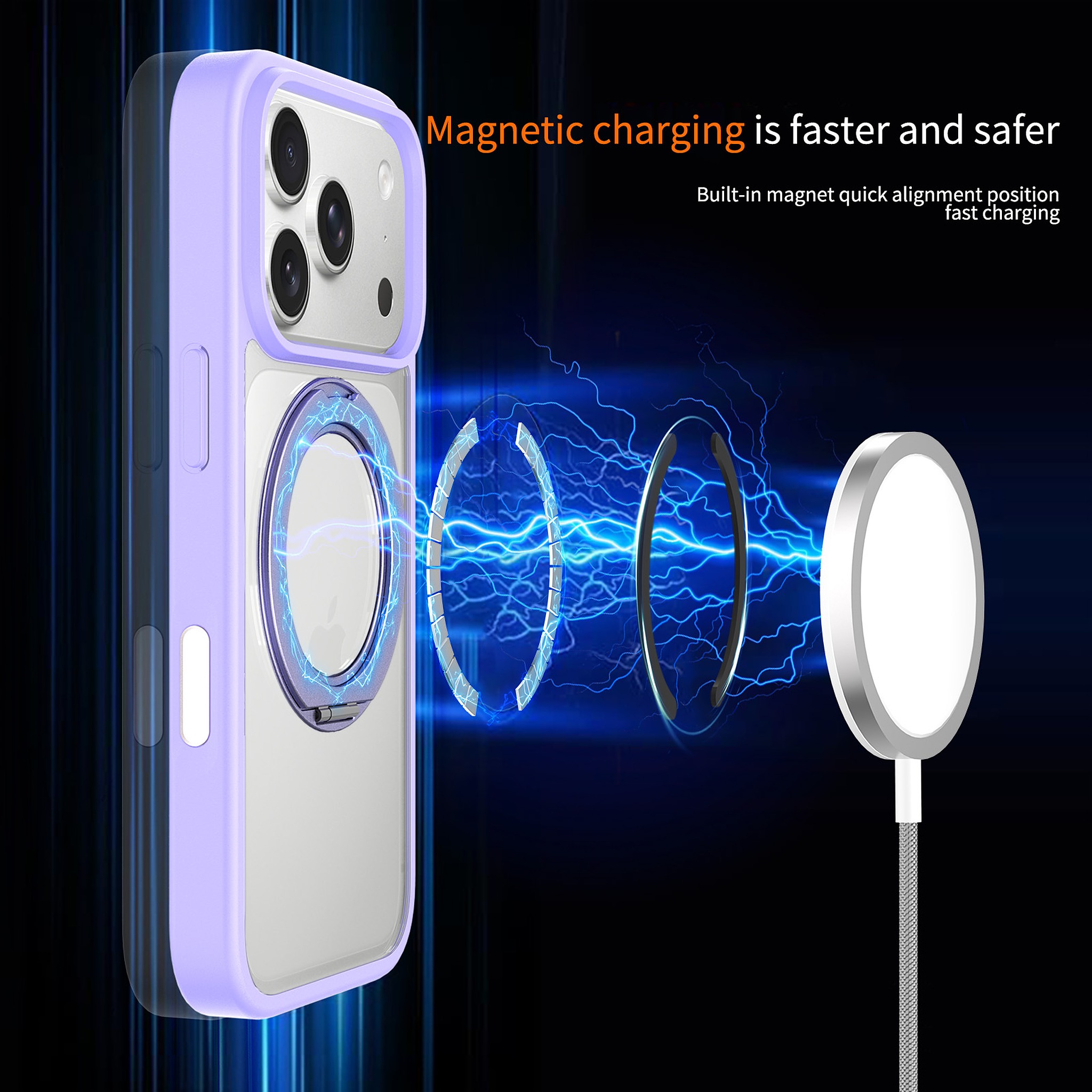 SendaFit Clear 360° Stand Camera-Button Case for iPhone 17 Pro & 18 Pro detail 14