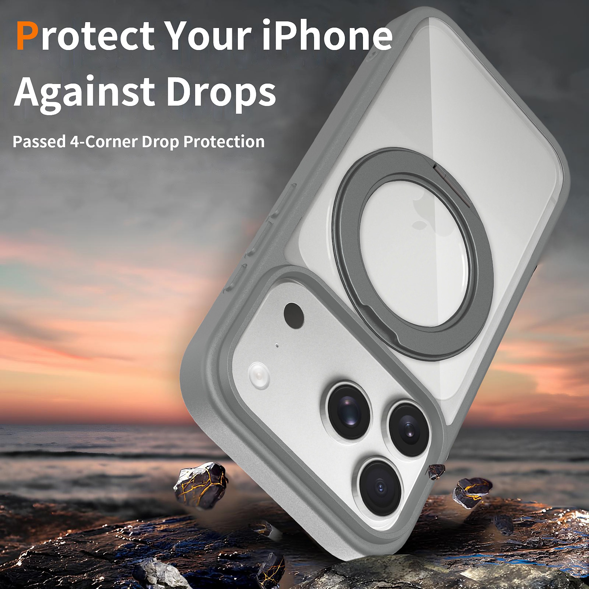 SendaFit Clear 360° Stand Camera-Button Case for iPhone 17 Pro & 18 Pro detail 15