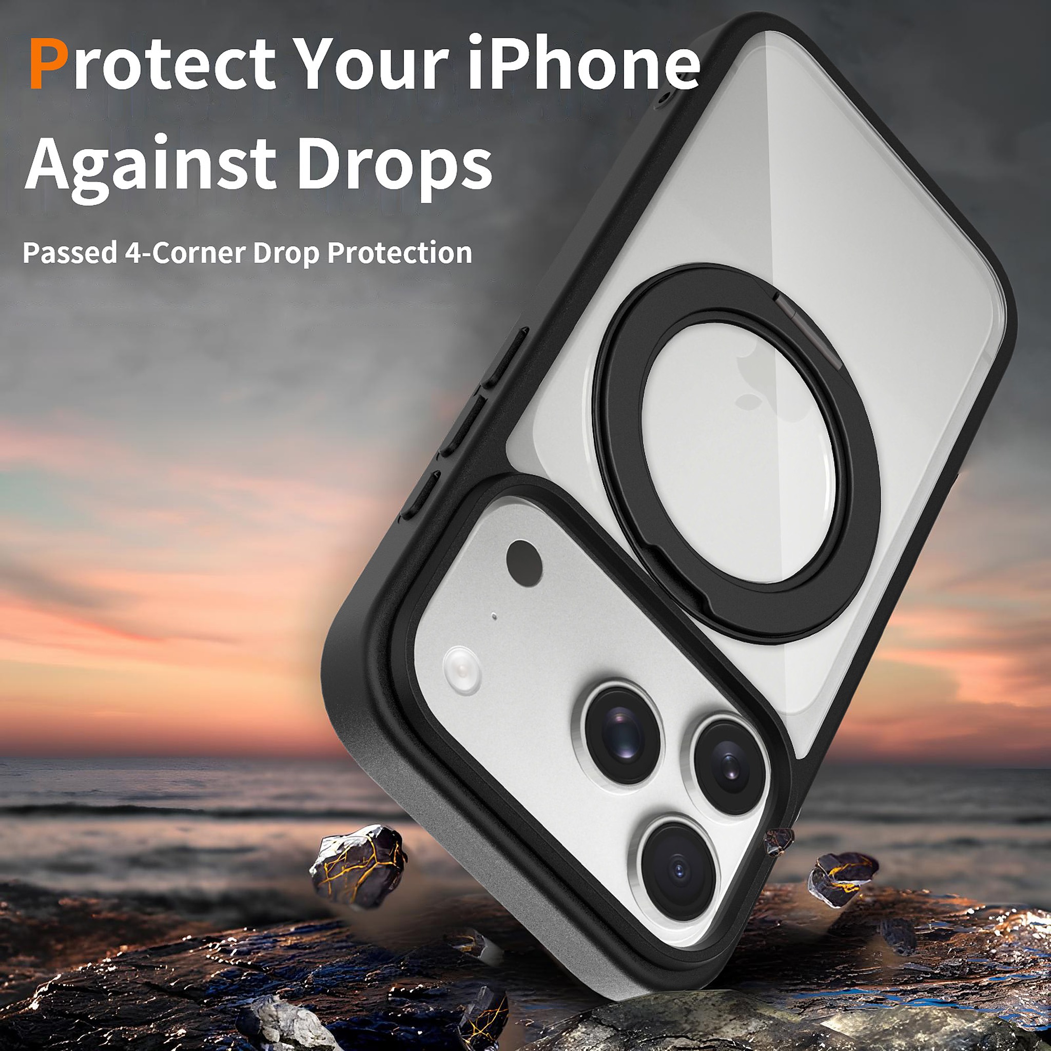 SendaFit Clear 360° Stand Camera-Button Case for iPhone 17 Pro & 18 Pro detail 18