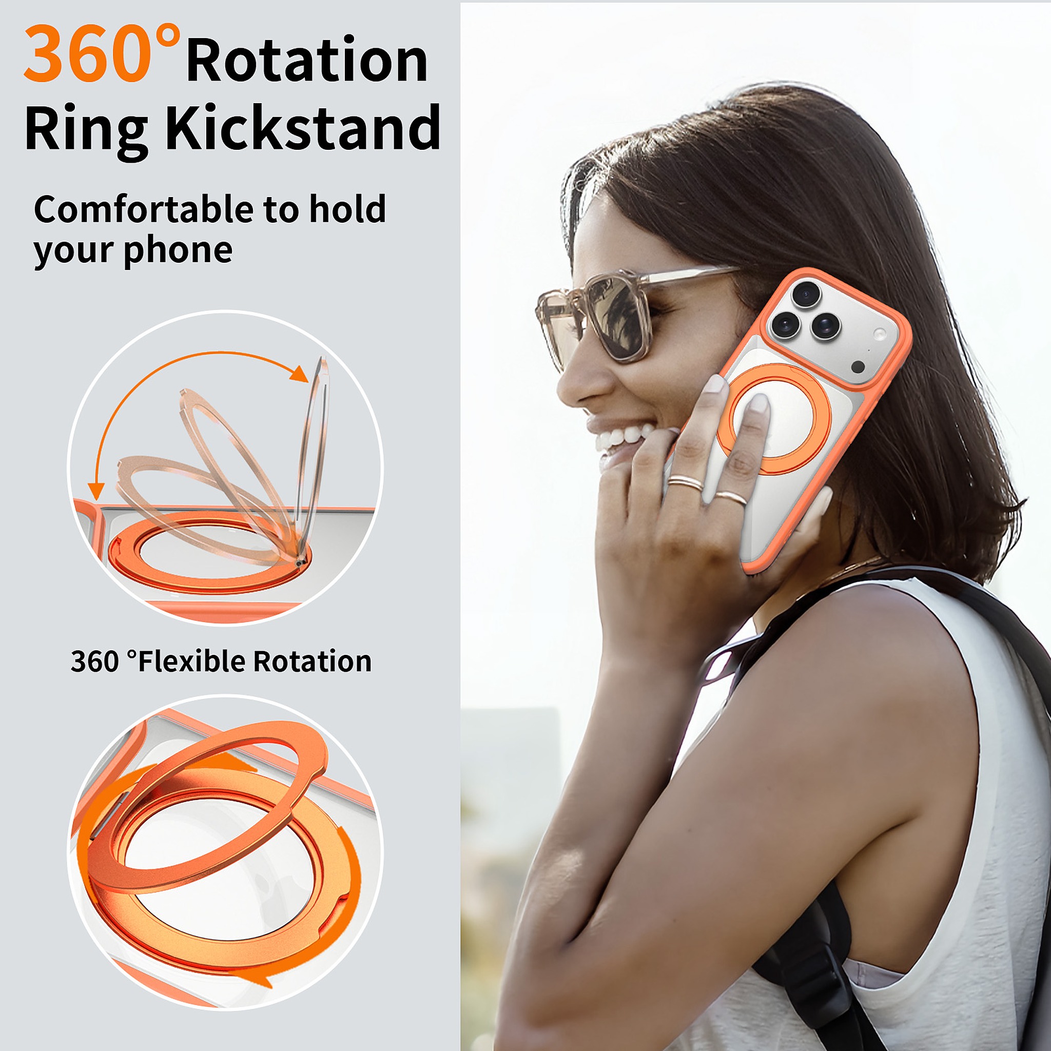 SendaFit Clear 360° Stand Camera-Button Case for iPhone 17 Pro & 18 Pro detail 28