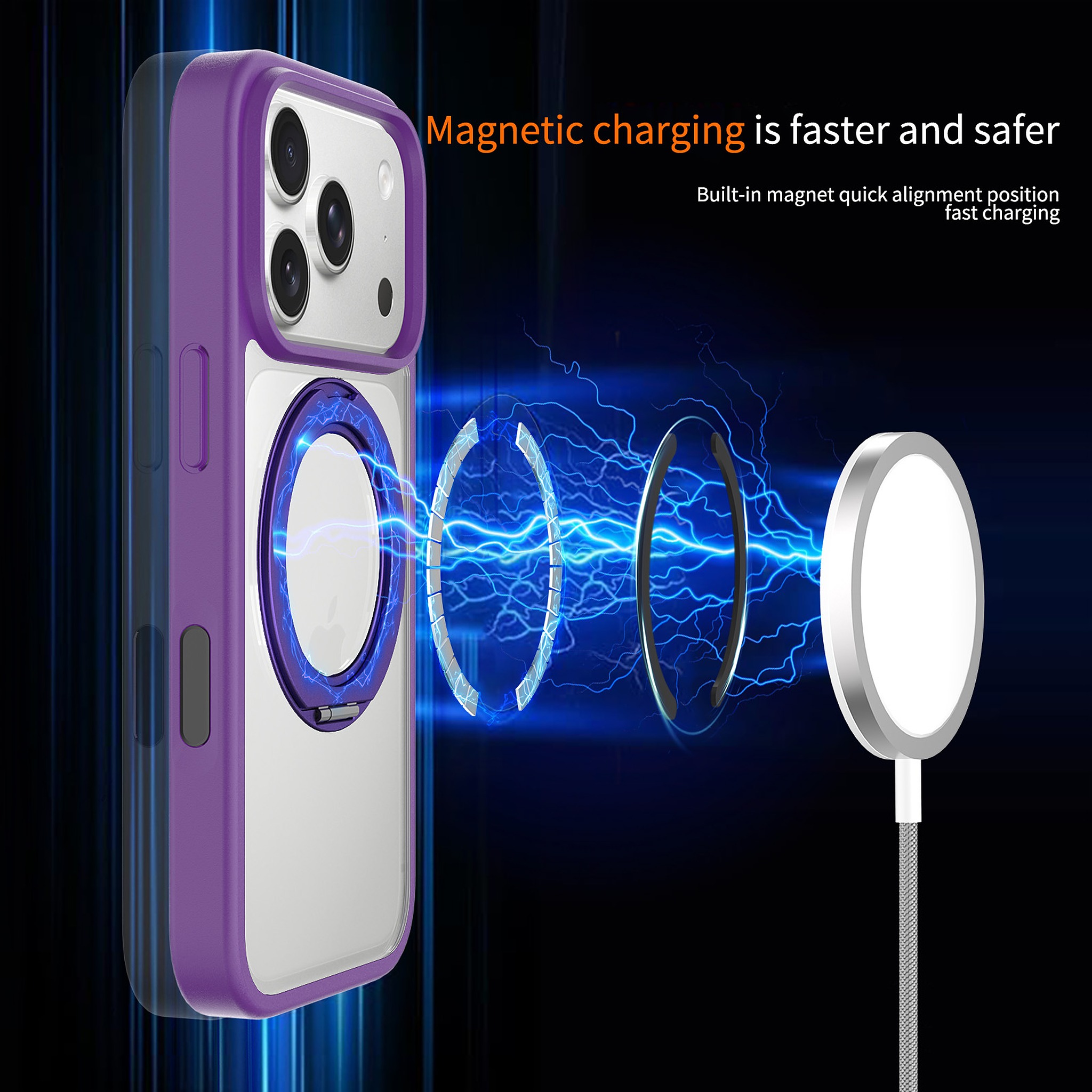 SendaFit Clear 360° Stand Camera-Button Case for iPhone 17 Pro & 18 Pro detail 4