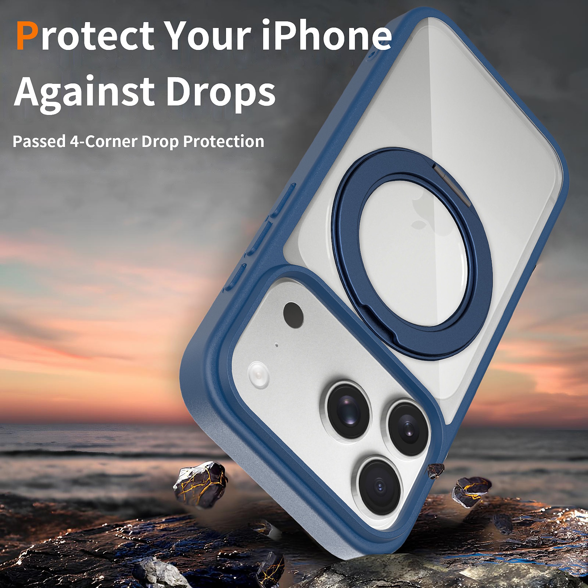 SendaFit Clear 360° Stand Camera-Button Case for iPhone 17 Pro & 18 Pro detail 5