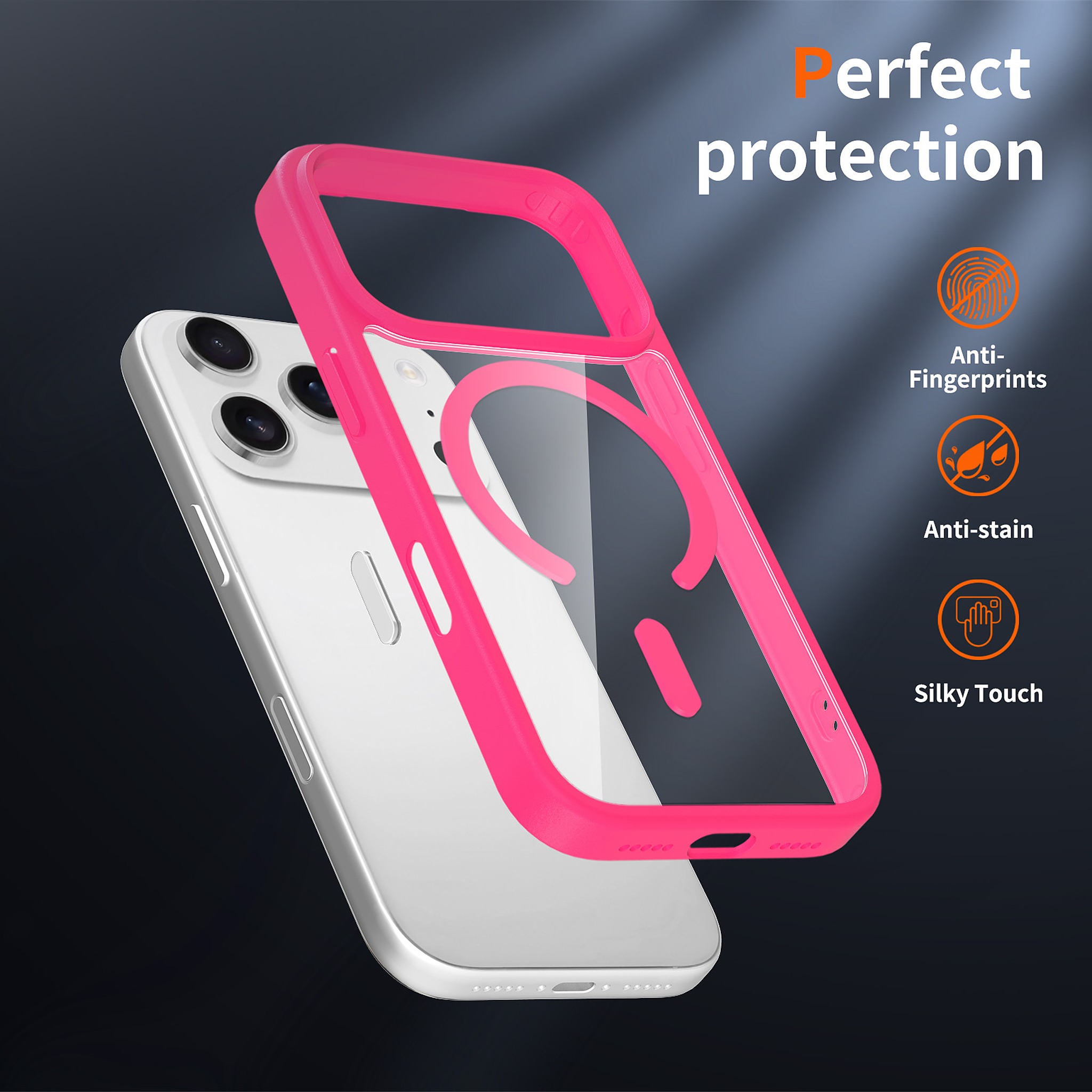 SendaFit Clear Camera-Button MagSafe Case for iPhone 17 Pro & 18 Pro detail 10