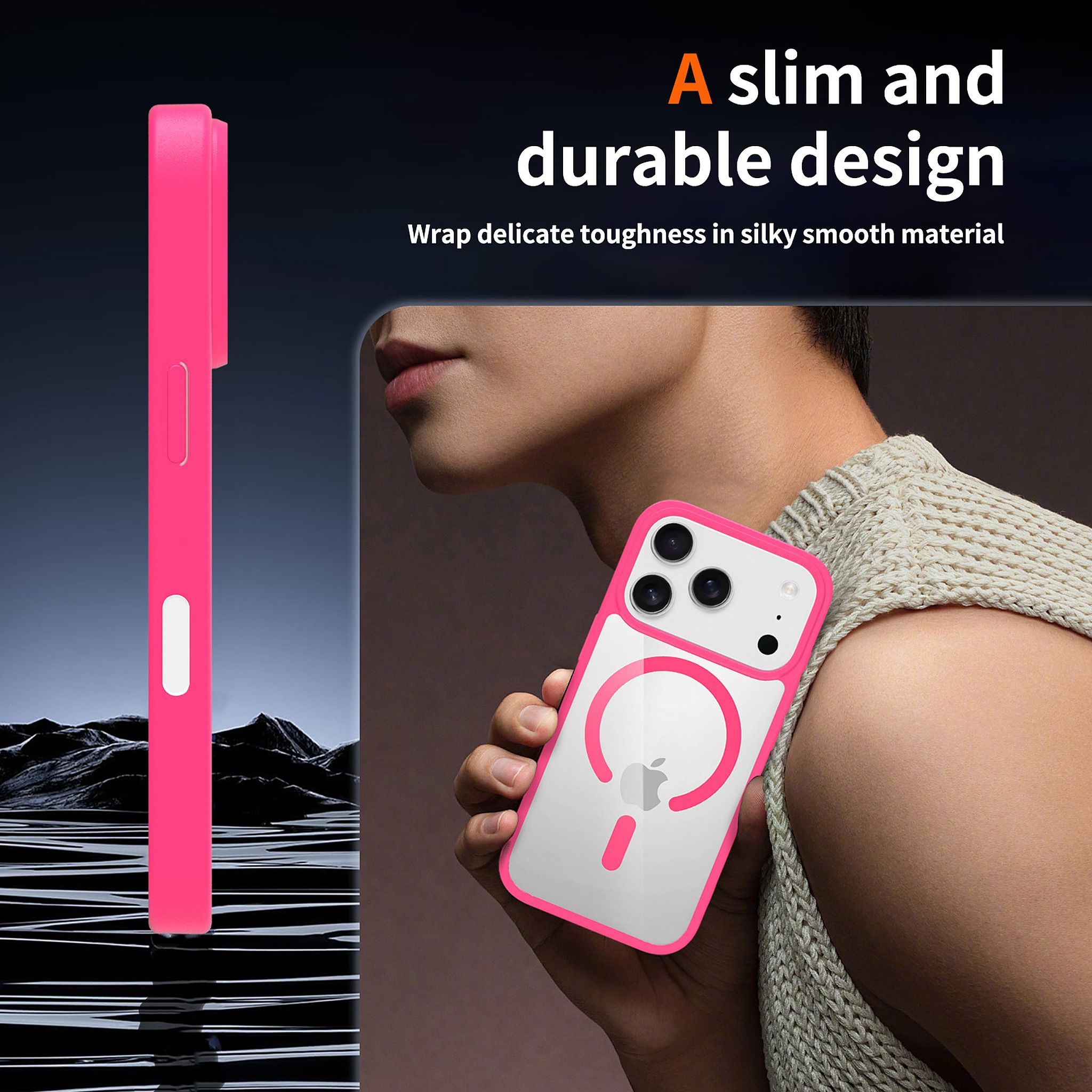 SendaFit Clear Camera-Button MagSafe Case for iPhone 17 Pro & 18 Pro detail 11