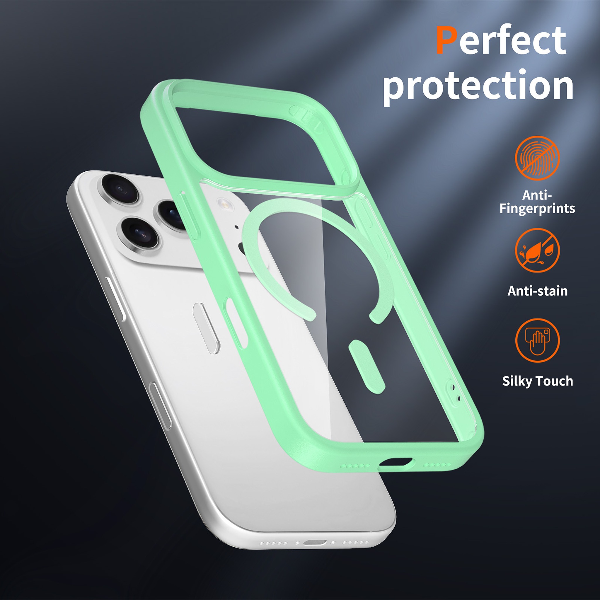 SendaFit Clear Camera-Button MagSafe Case for iPhone 17 Pro & 18 Pro detail 16