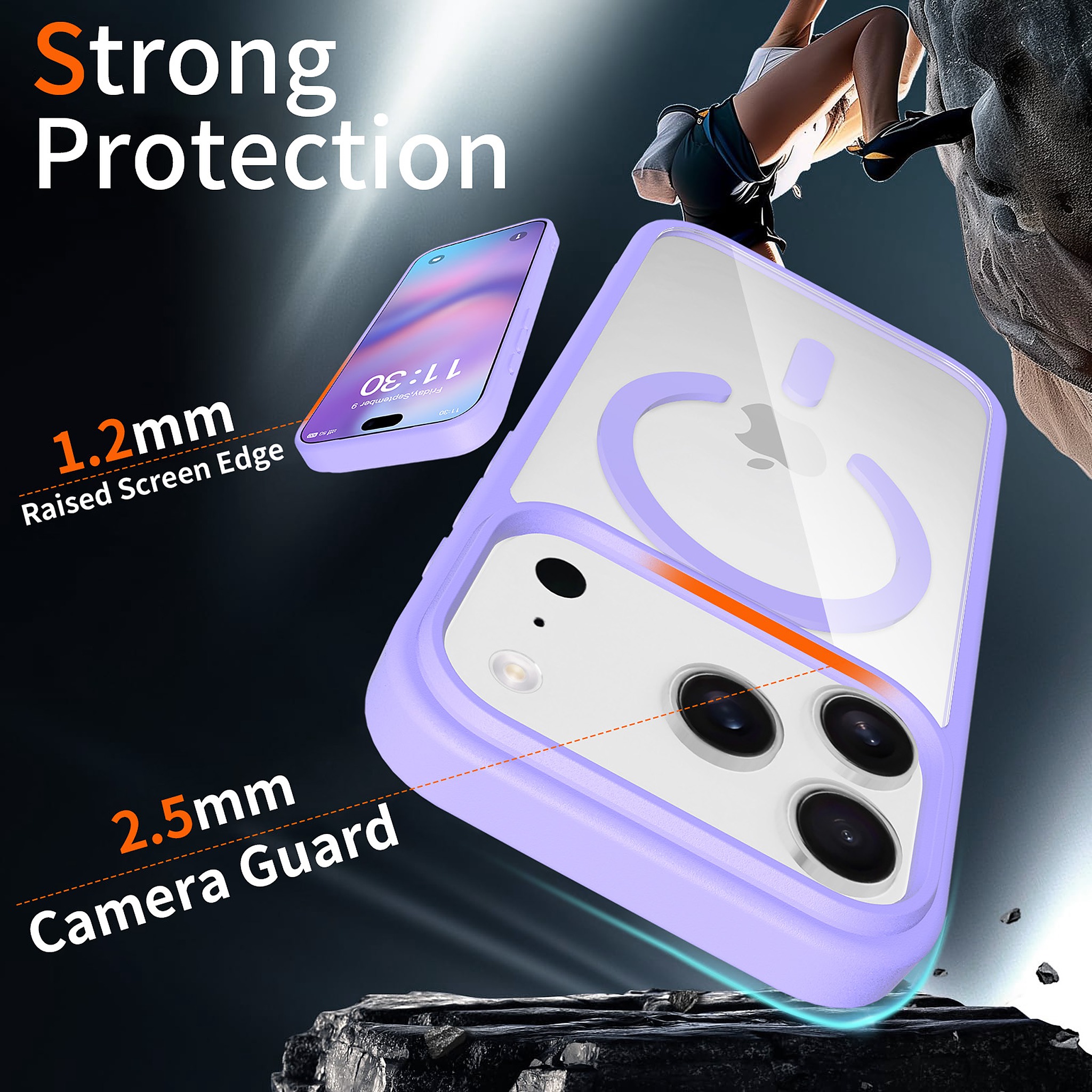 SendaFit Clear Camera-Button MagSafe Case for iPhone 17 Pro & 18 Pro detail 21