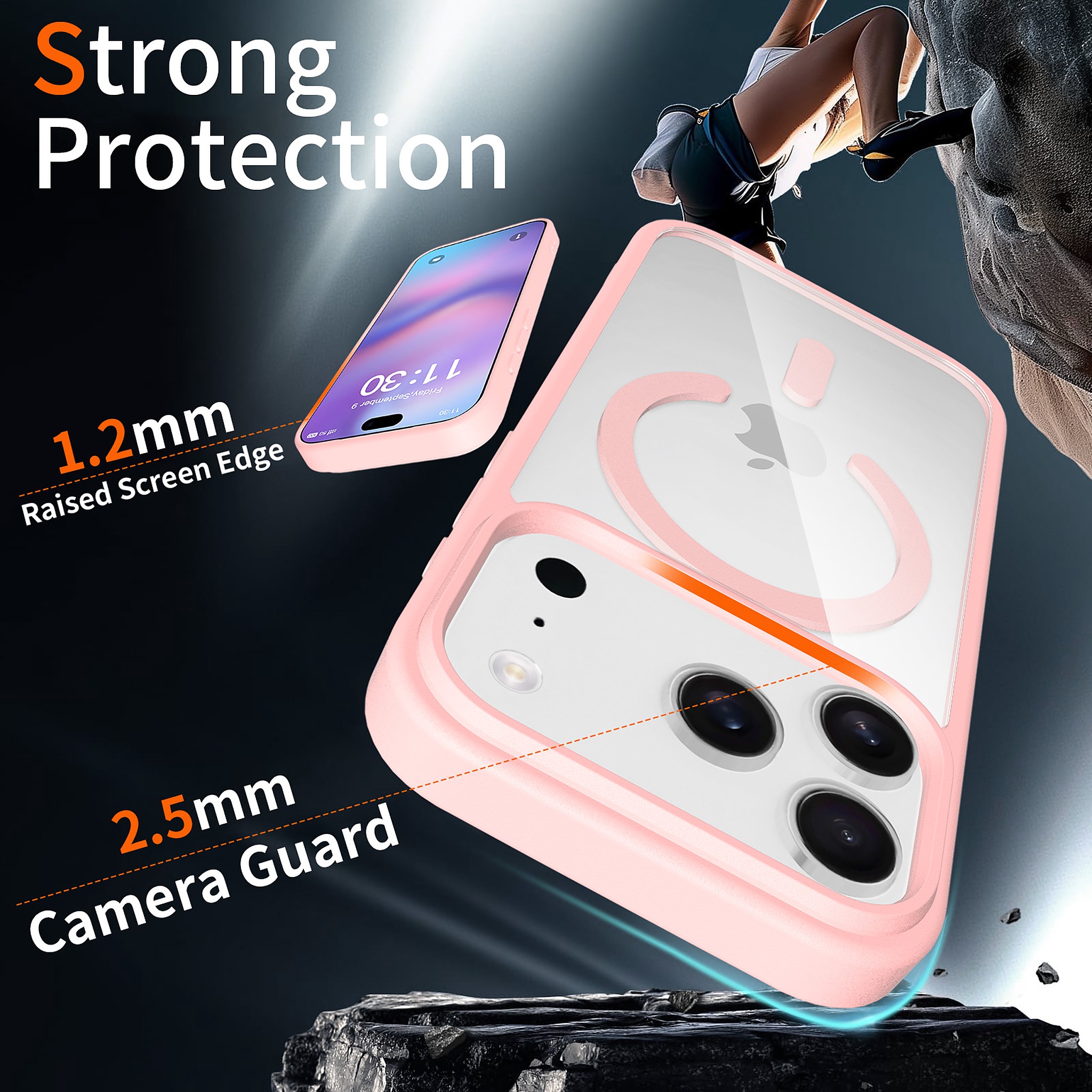 SendaFit Clear Camera-Button MagSafe Case for iPhone 17 Pro & 18 Pro detail 28