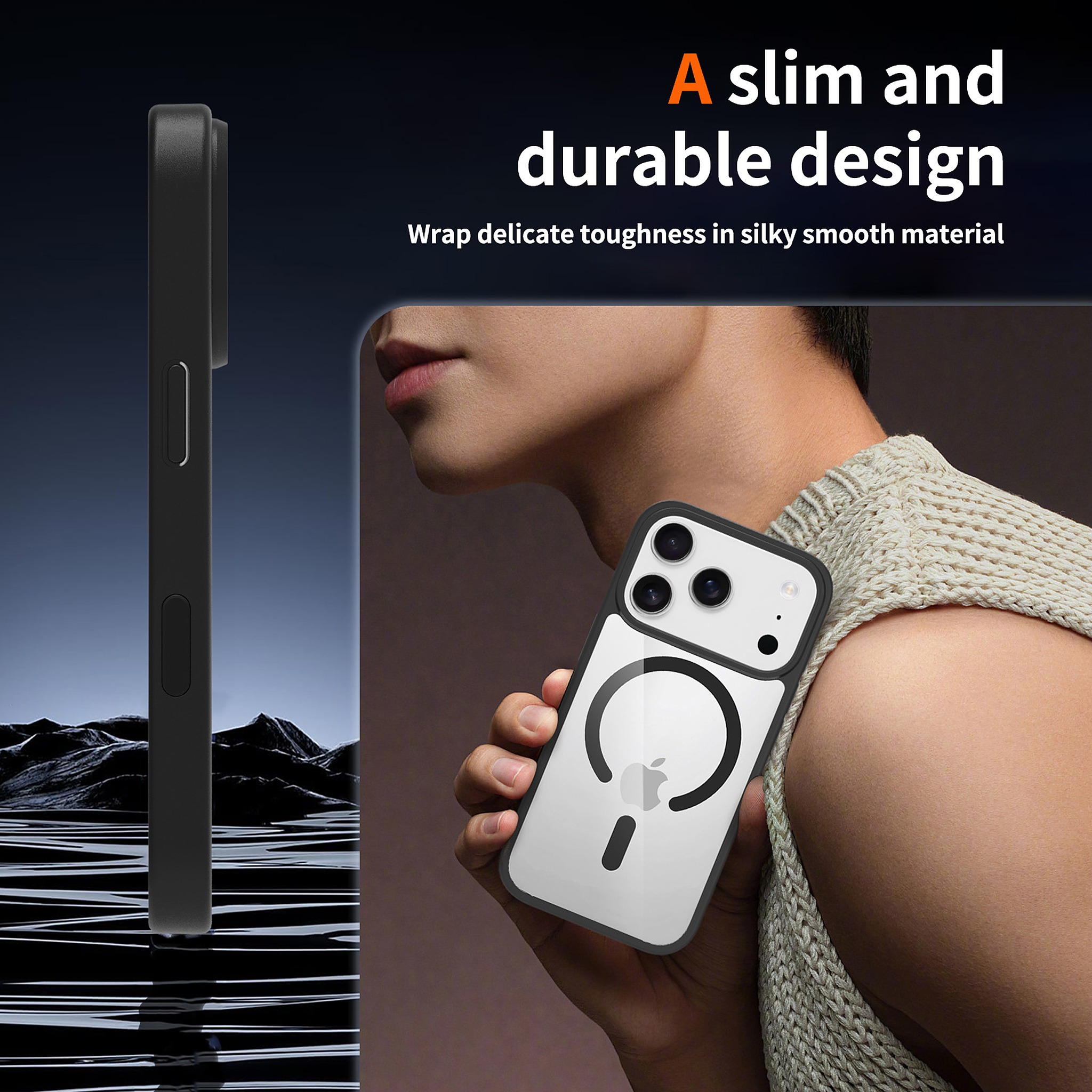 SendaFit Clear Camera-Button MagSafe Case for iPhone 17 Pro & 18 Pro detail 34