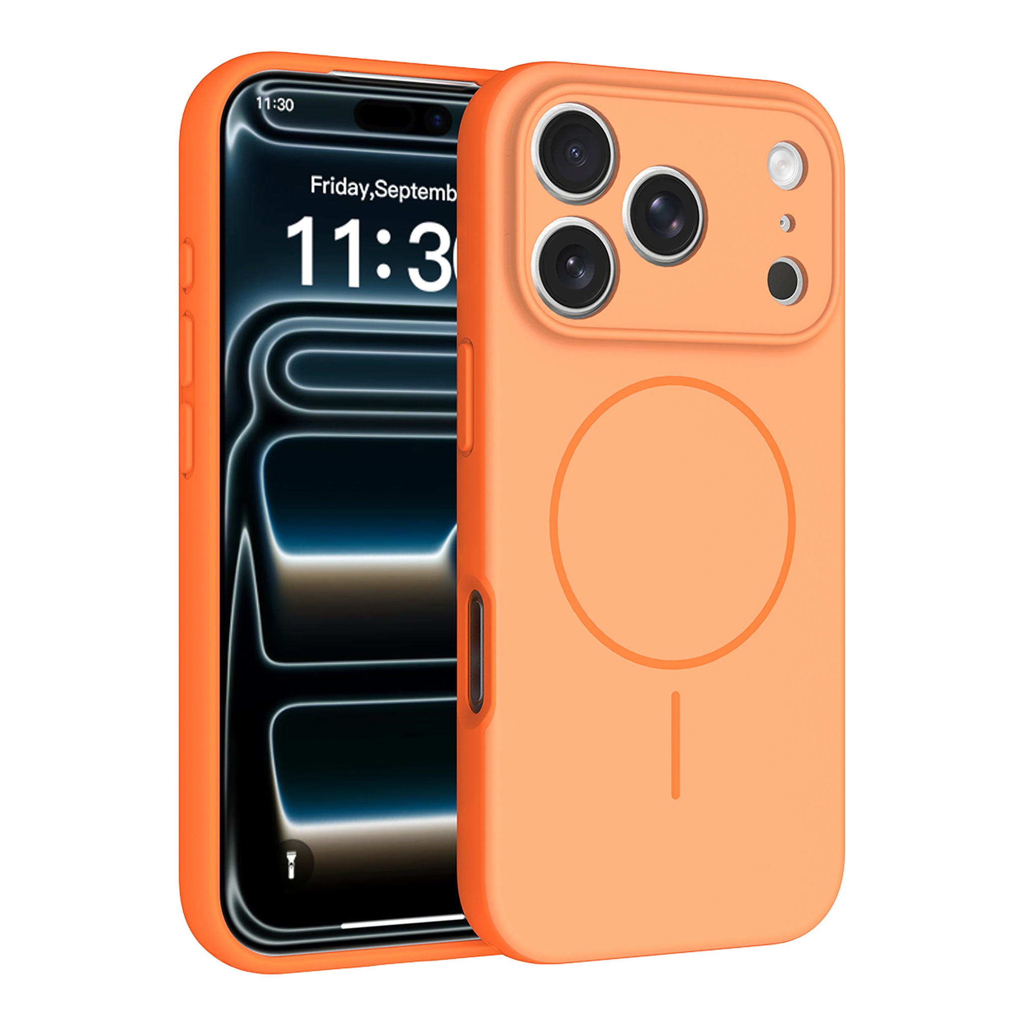 SendaFit Skin-Feel Two-in-One MagSafe Case for iPhone 18 Pro (Fits iPhone 17 Pro) - Orange