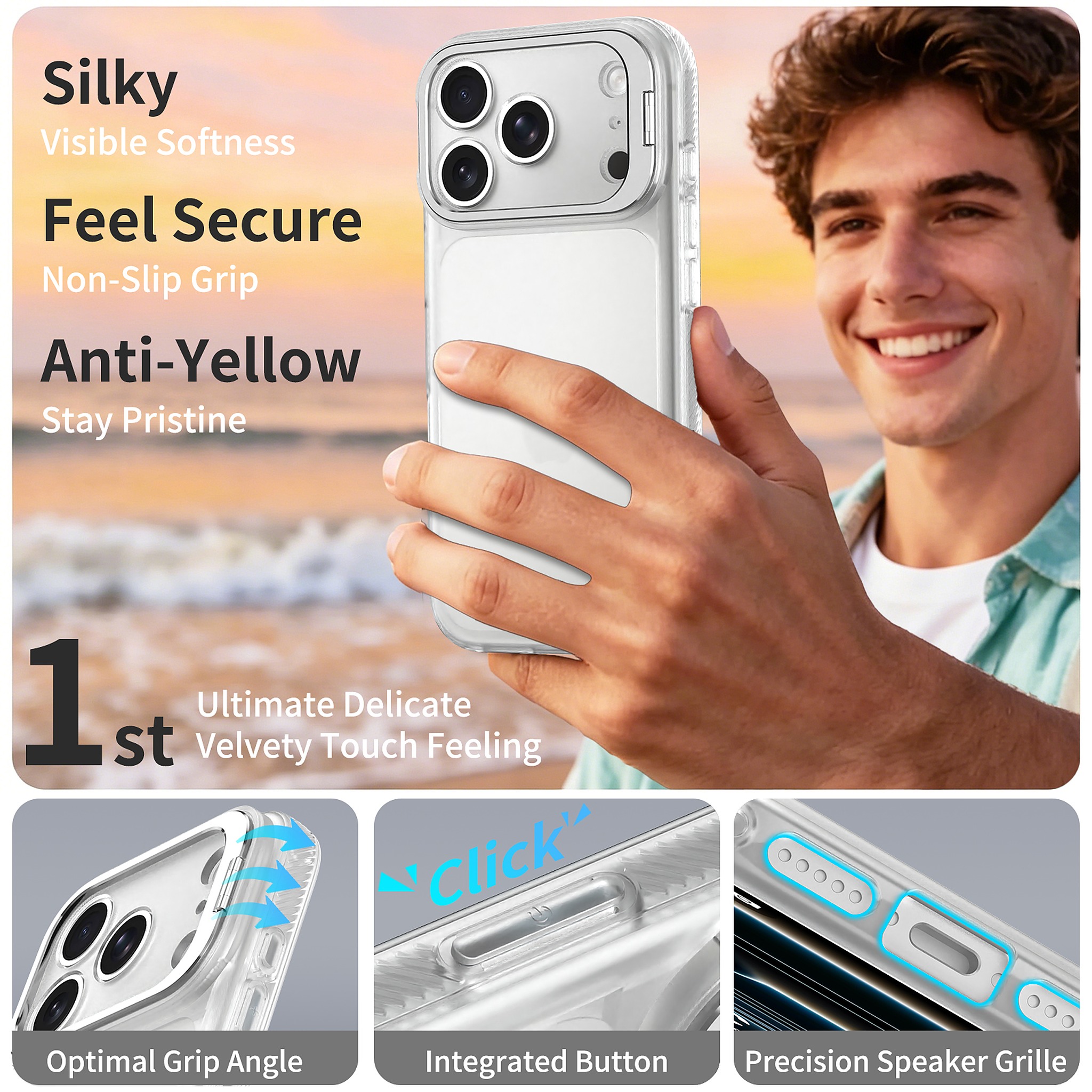 SendaFit Precise-Cutout Camera Stand Case for iPhone 17 Pro & 18 Pro detail 6
