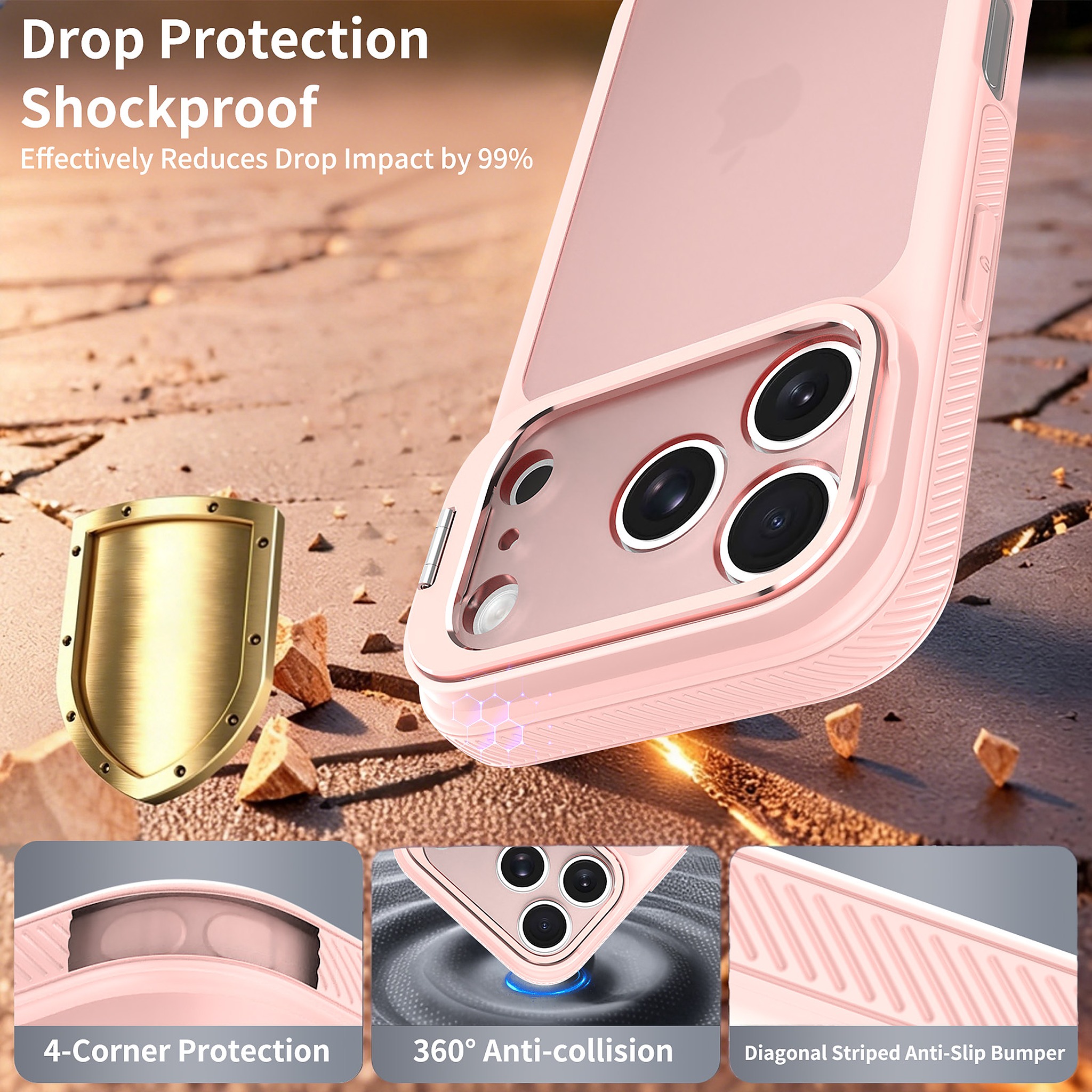 SendaFit Precise-Cutout Camera Stand Case for iPhone 17 Pro & 18 Pro detail 9