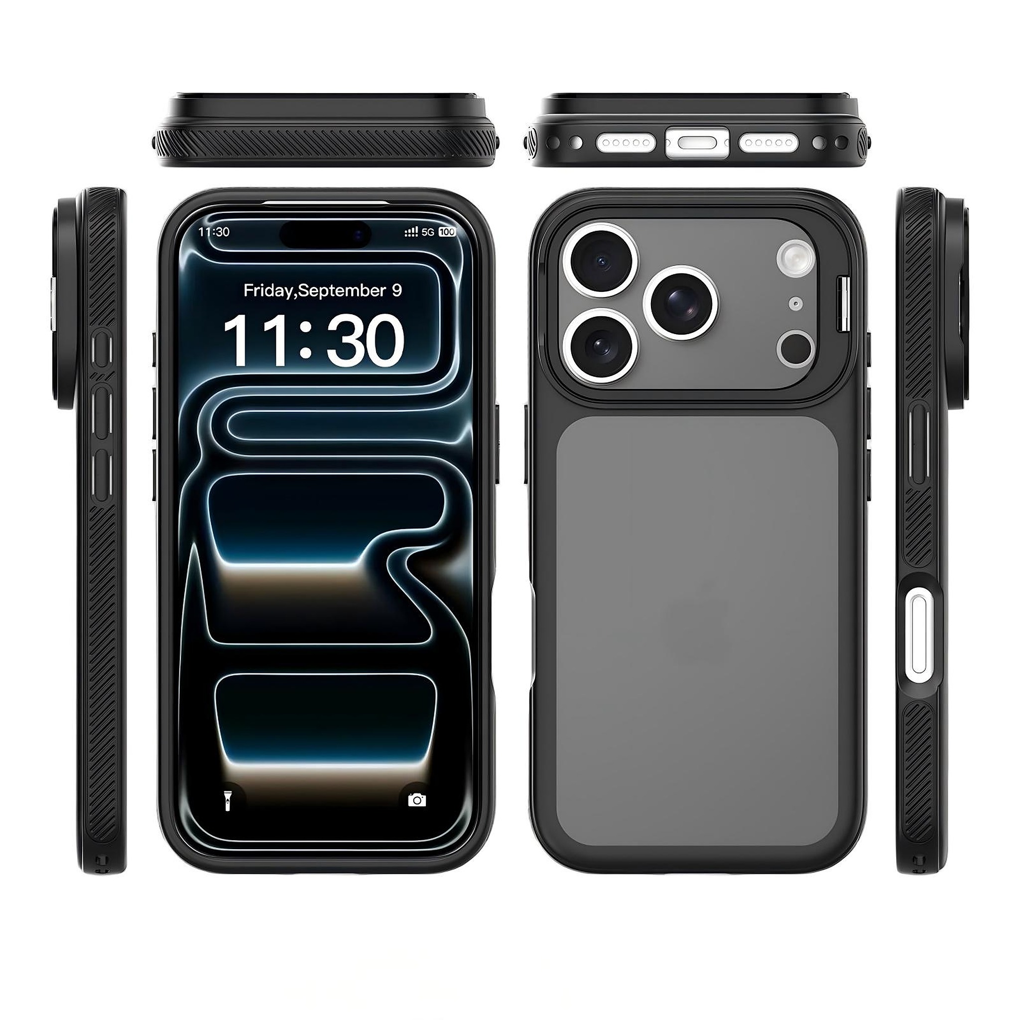 SendaFit Precise-Cutout Camera Stand Case for iPhone 18 Pro (Fits iPhone 17 Pro)