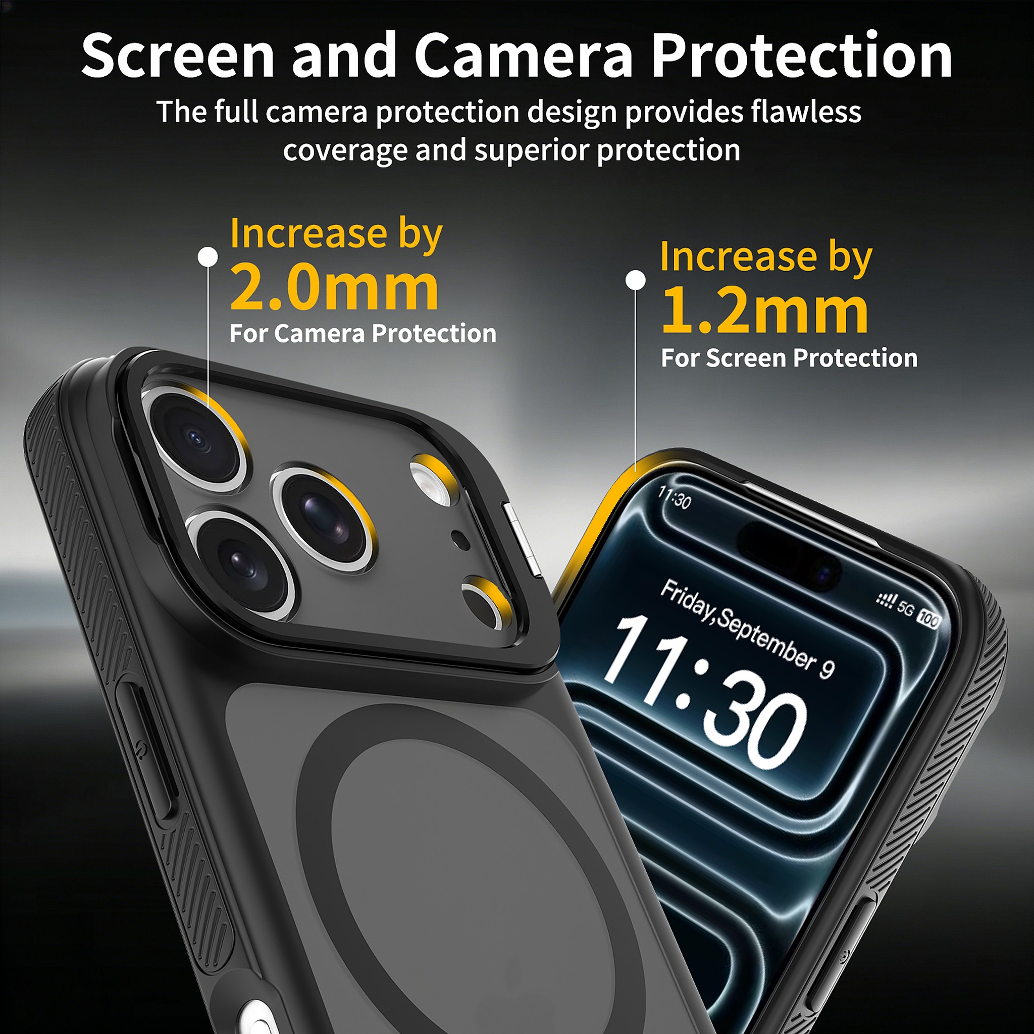 SendaFit Precise-Cutout Camera Stand MagSafe Case for iPhone 17 Pro & 18 Pro detail 11