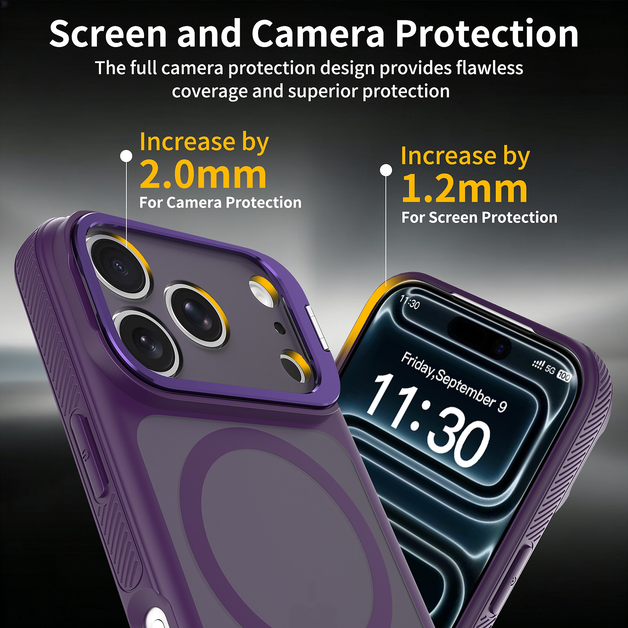 SendaFit Precise-Cutout Camera Stand MagSafe Case for iPhone 17 Pro & 18 Pro detail 13