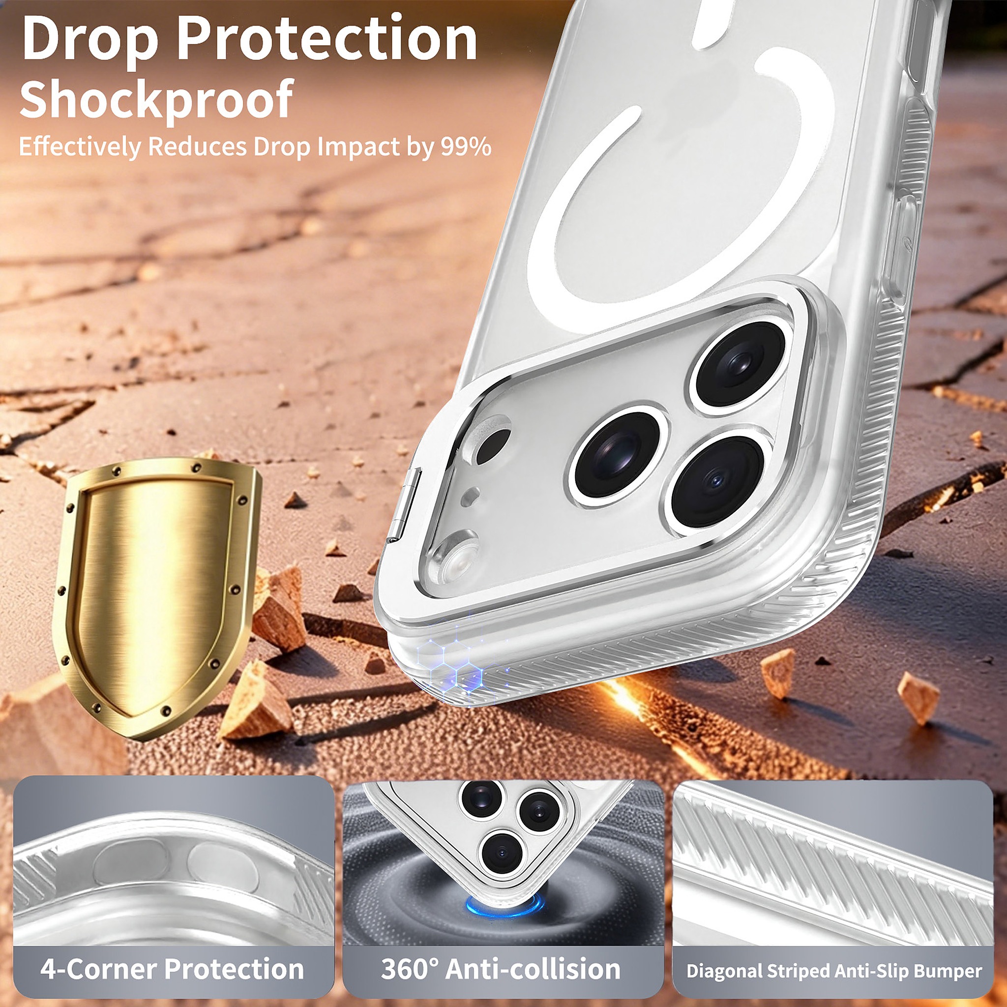 SendaFit Precise-Cutout Camera Stand MagSafe Case for iPhone 17 Pro & 18 Pro detail 23