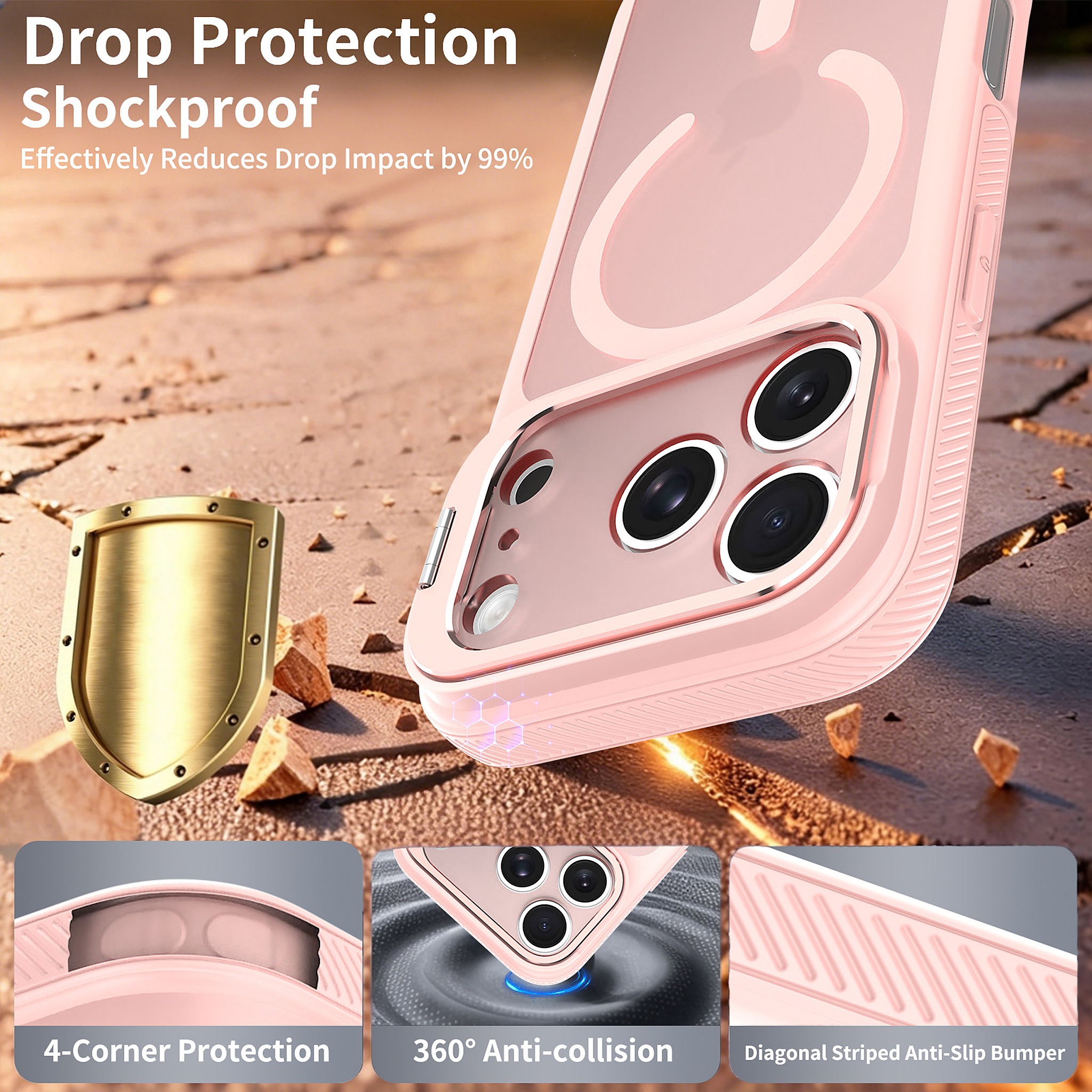 SendaFit Precise-Cutout Camera Stand MagSafe Case for iPhone 17 Pro & 18 Pro detail 28