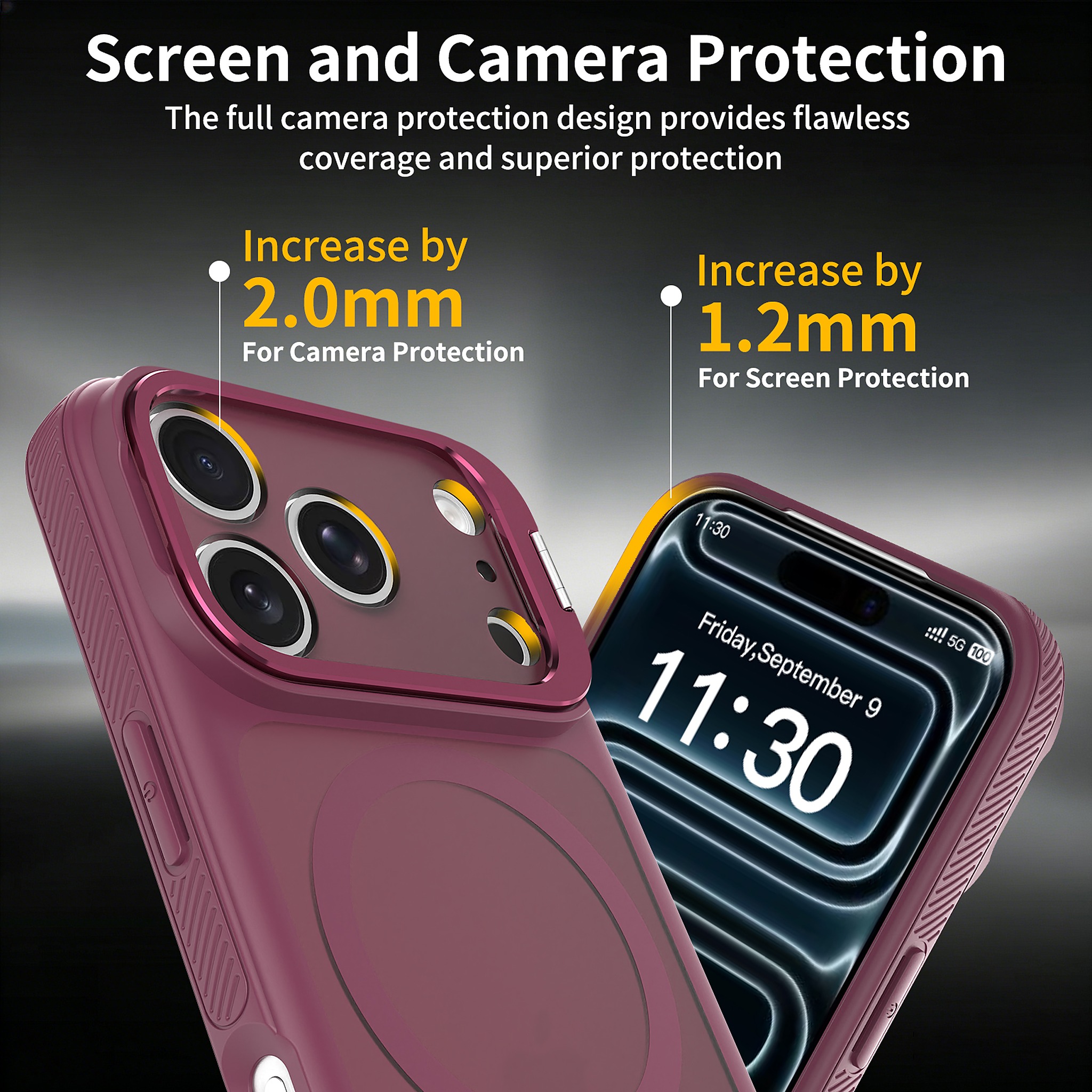 SendaFit Precise-Cutout Camera Stand MagSafe Case for iPhone 17 Pro & 18 Pro detail 9