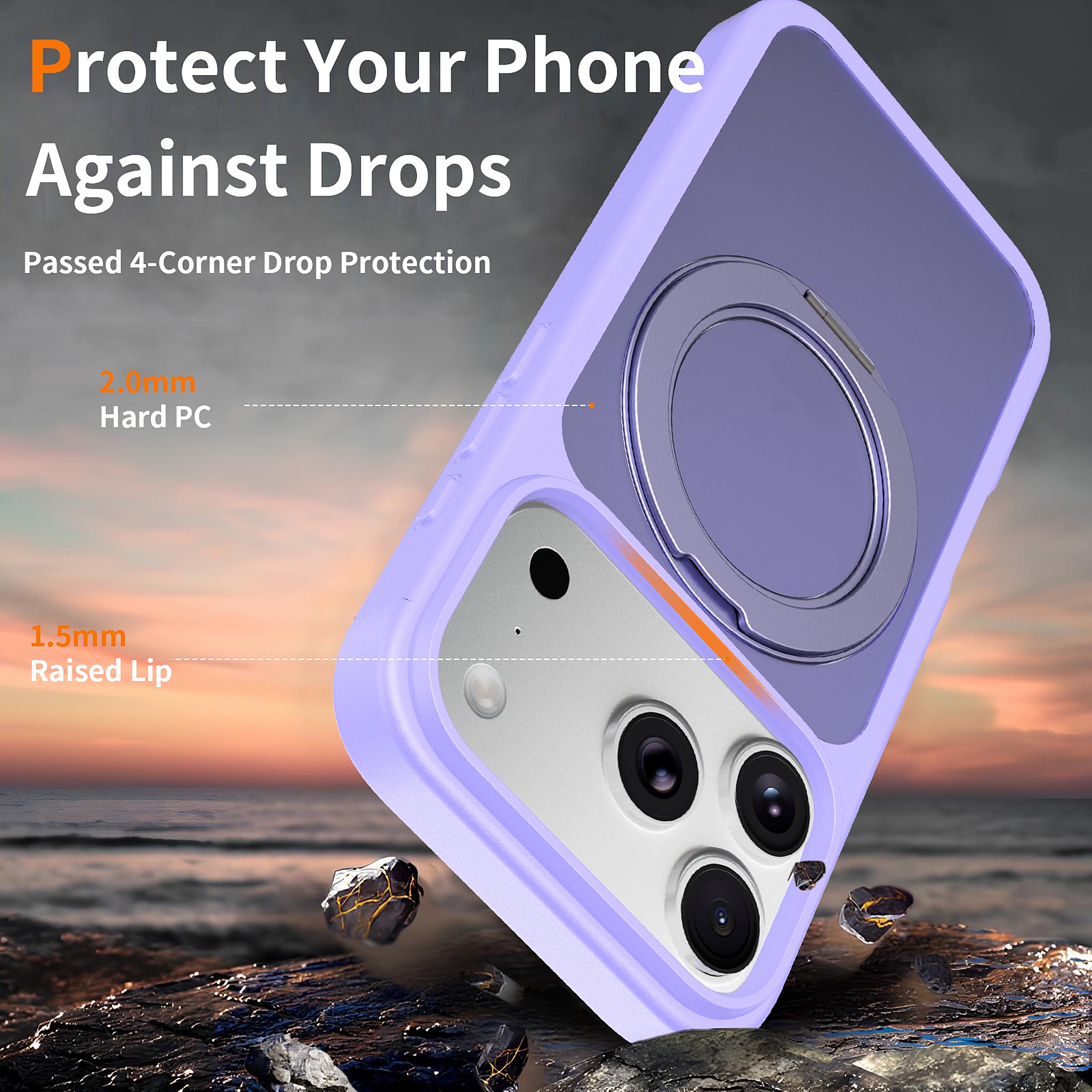 SendaFit Matte Skin-Feel 360° Stand Case for iPhone 18 Pro detail 11