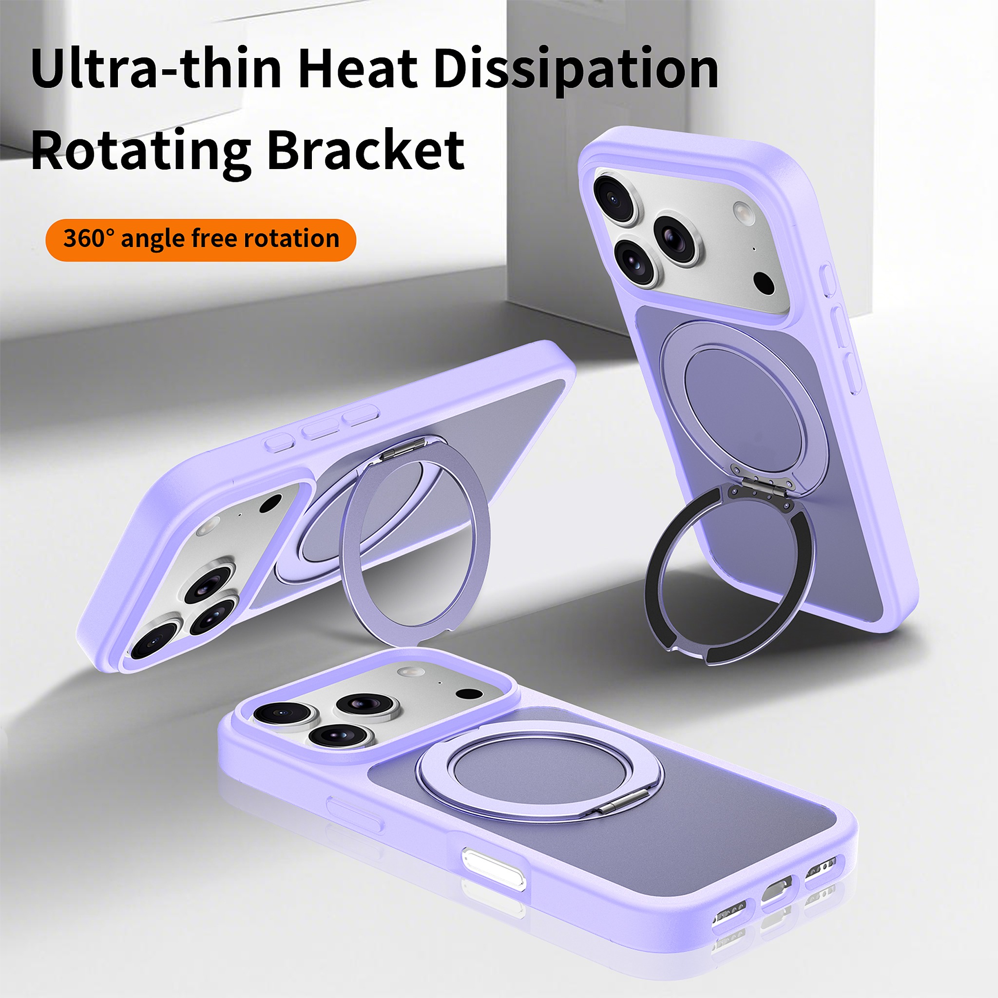 SendaFit Matte Skin-Feel 360° Stand Case for iPhone 18 Pro detail 14