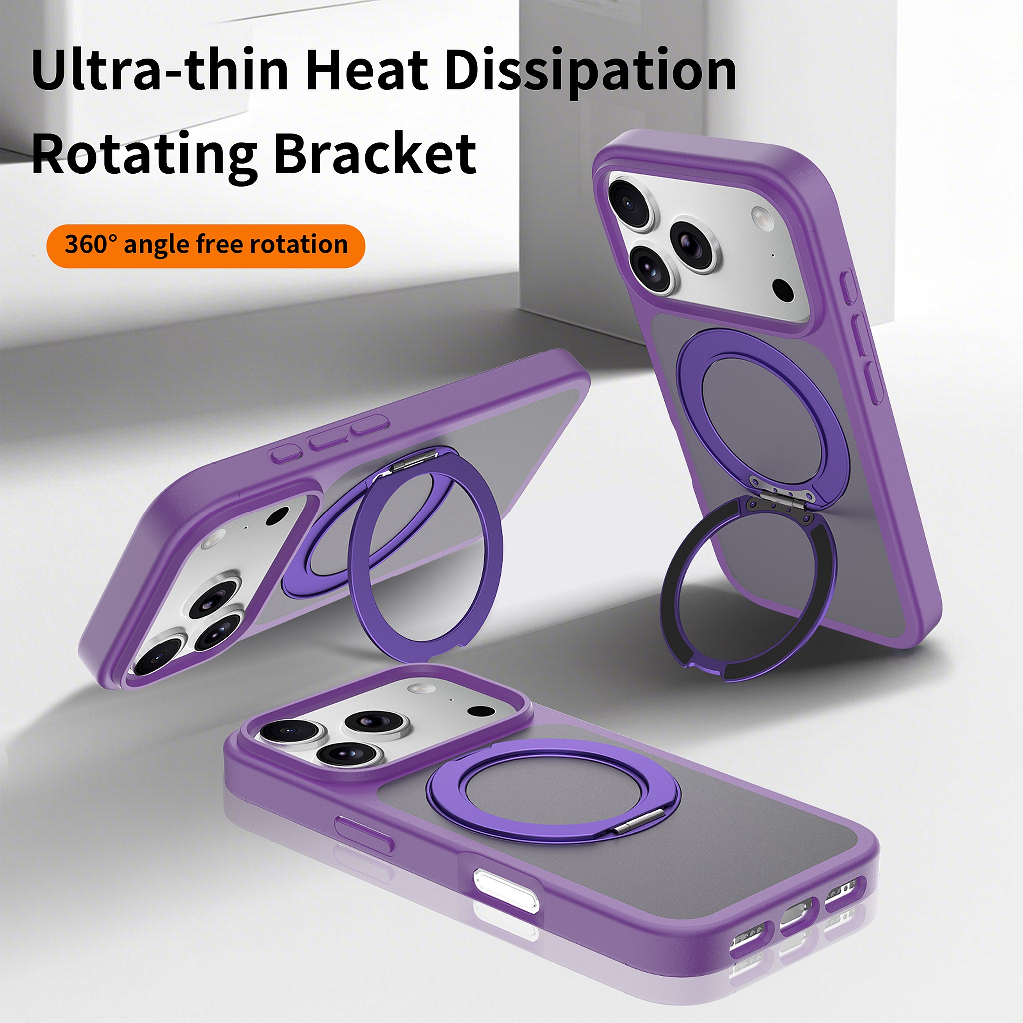SendaFit Matte Skin-Feel 360° Stand Case for iPhone 18 Pro detail 19