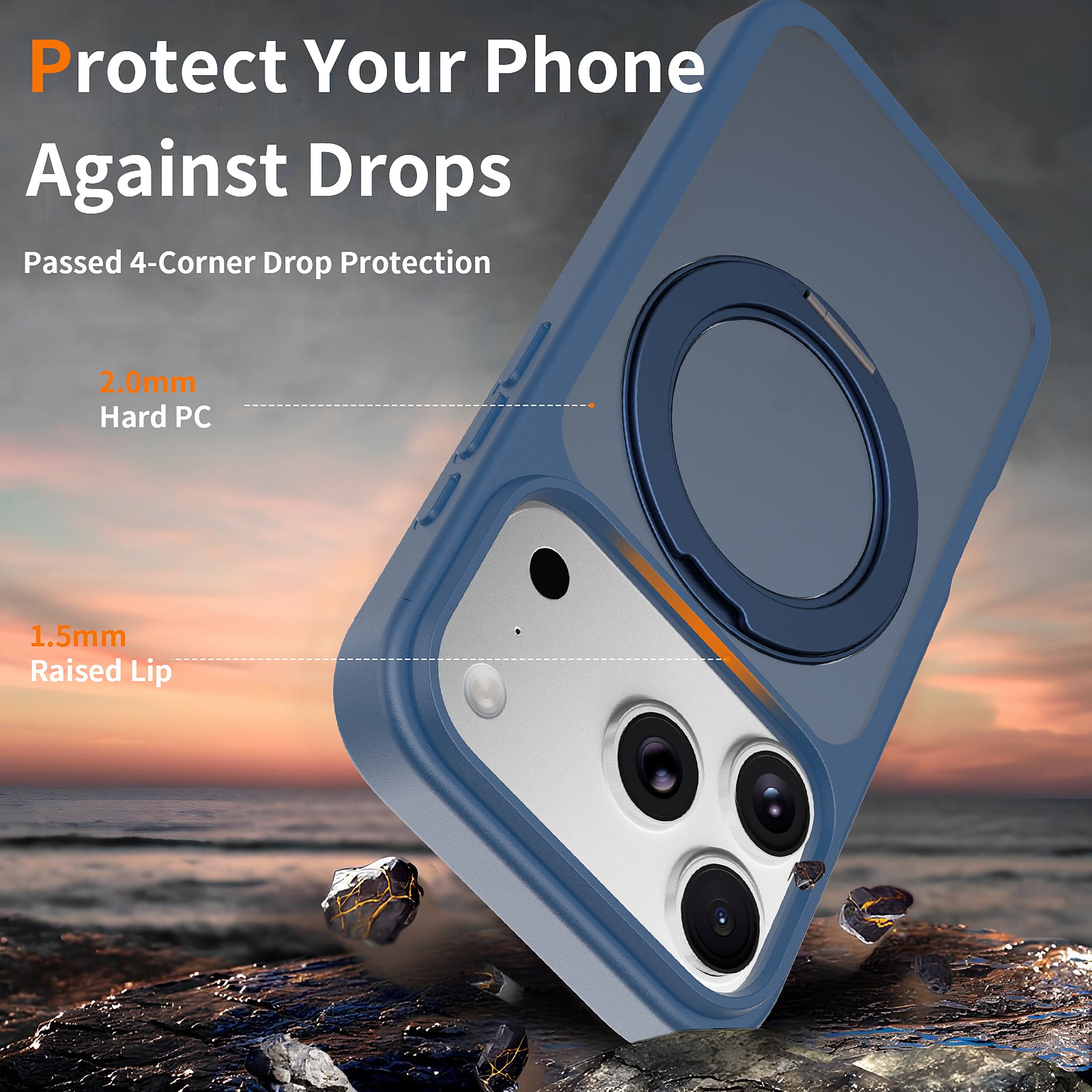 SendaFit Matte Skin-Feel 360° Stand Case for iPhone 18 Pro detail 21
