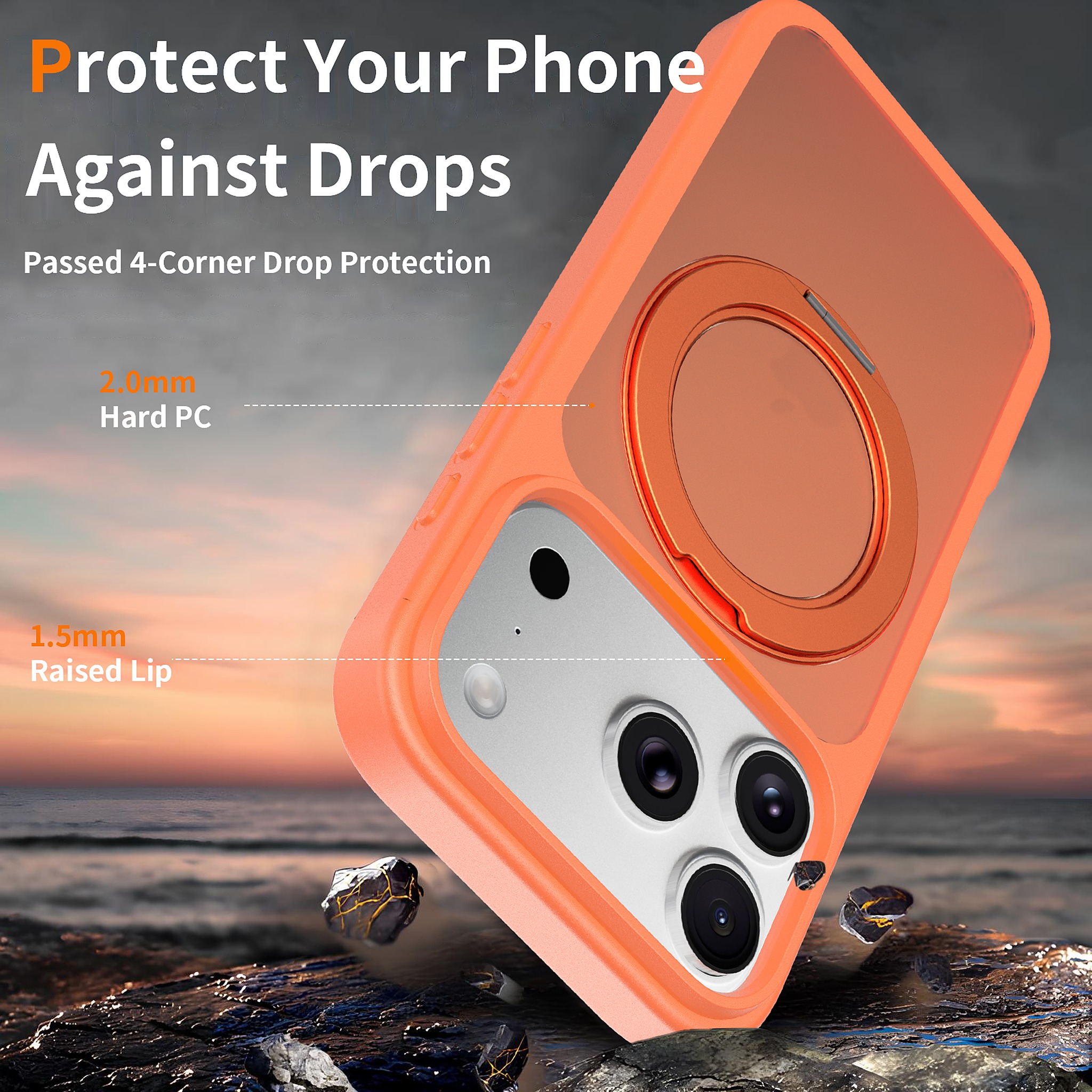 SendaFit Matte Skin-Feel 360° Stand Case for iPhone 18 Pro detail 27