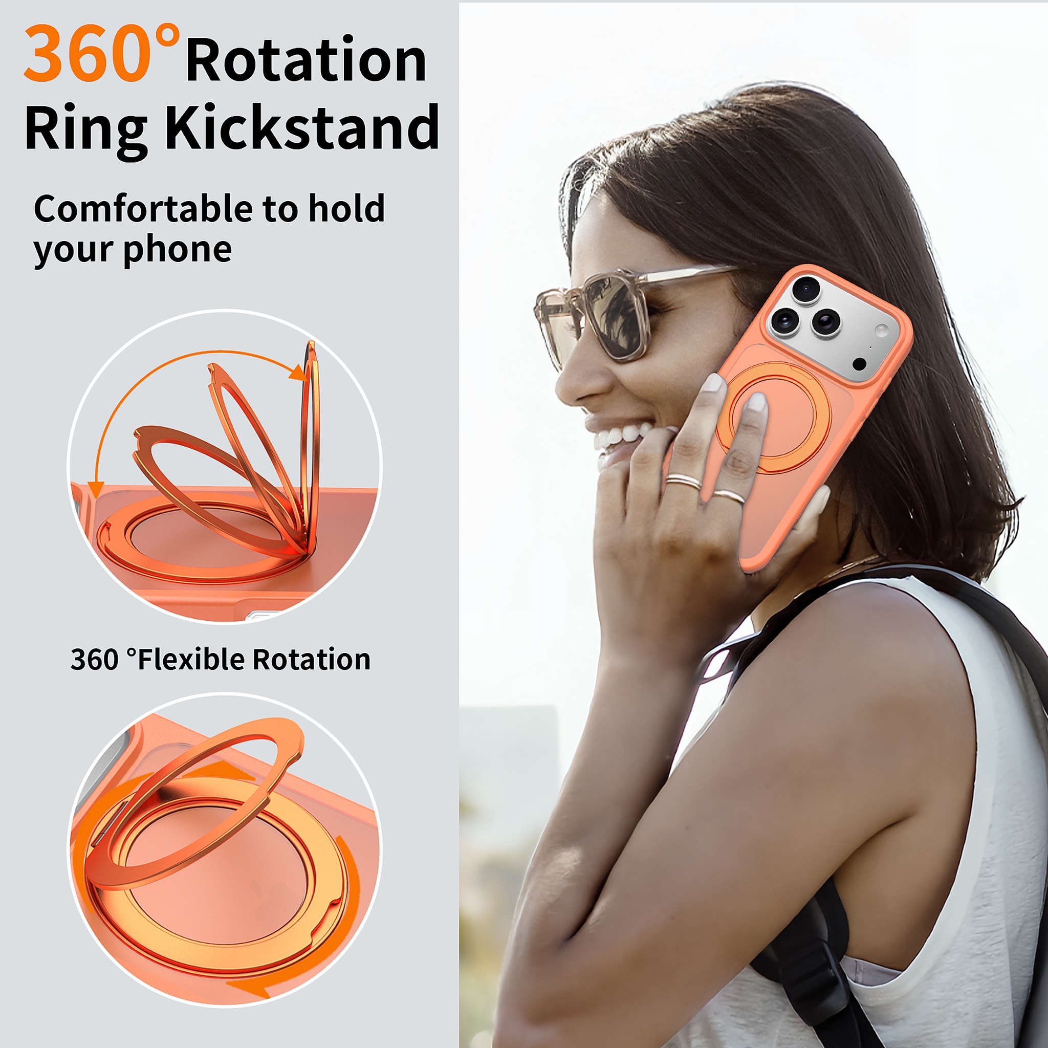 SendaFit Matte Skin-Feel 360° Stand Case for iPhone 18 Pro detail 28