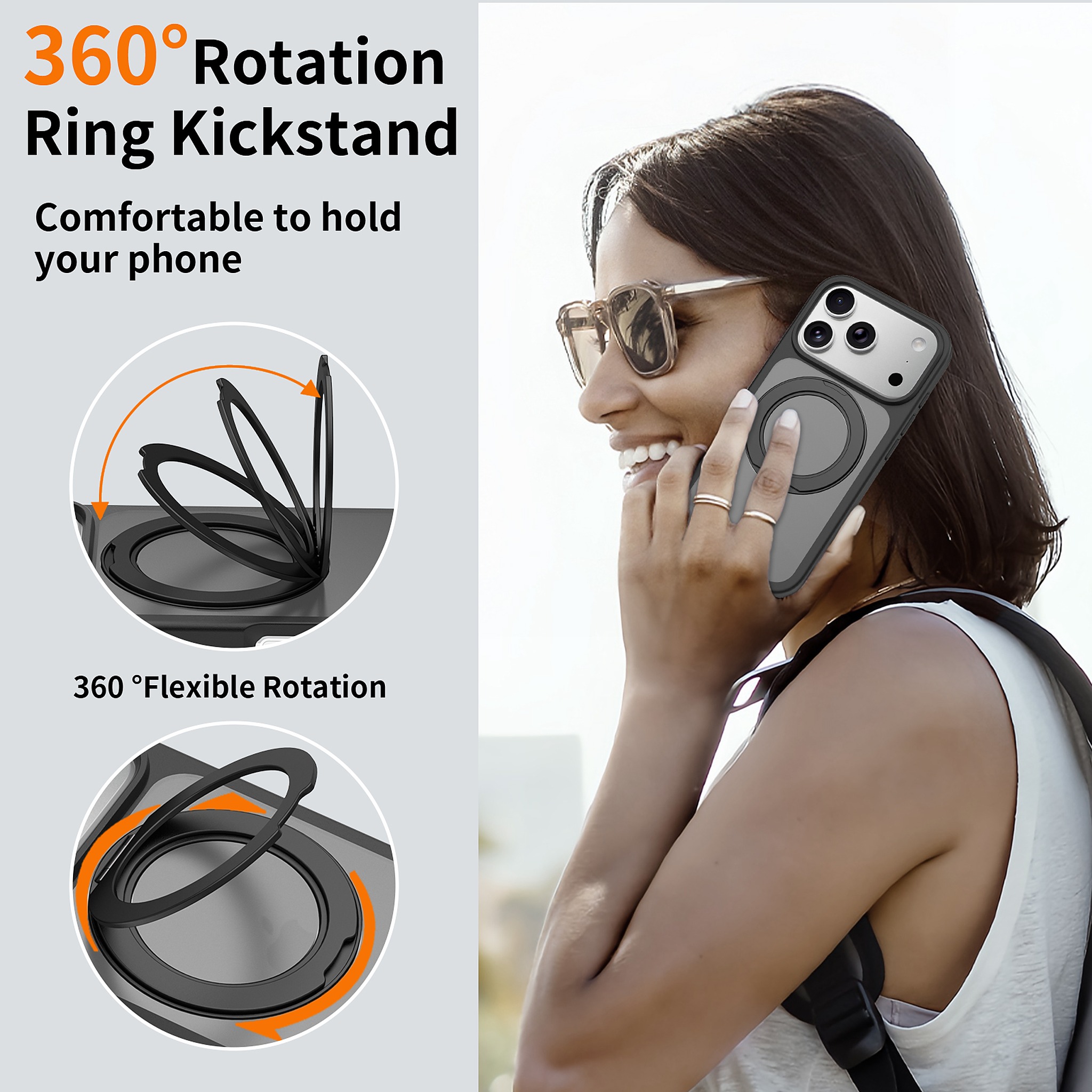 SendaFit Matte Skin-Feel 360° Stand Case for iPhone 18 Pro detail 31