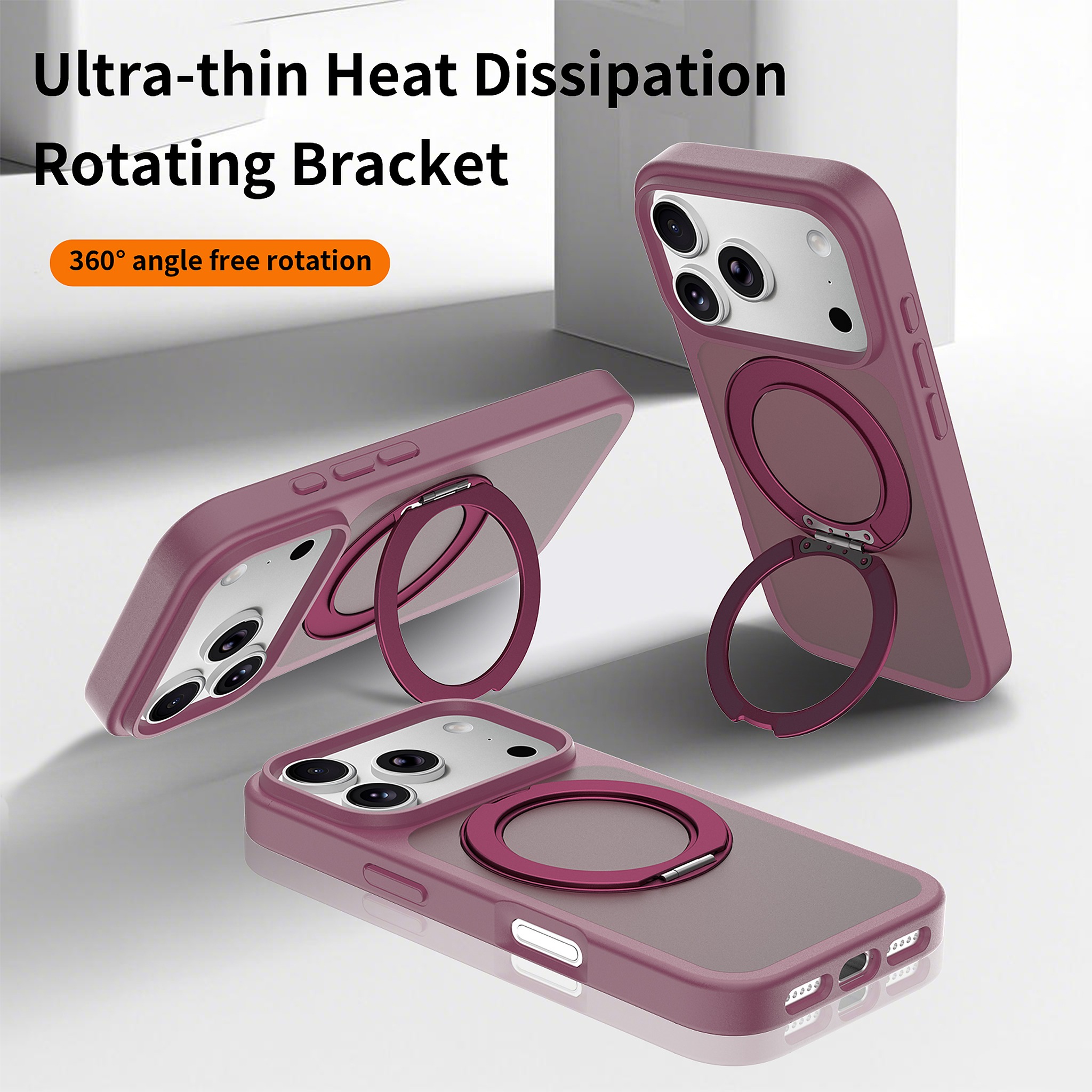 SendaFit Matte Skin-Feel 360° Stand Case for iPhone 18 Pro detail 39