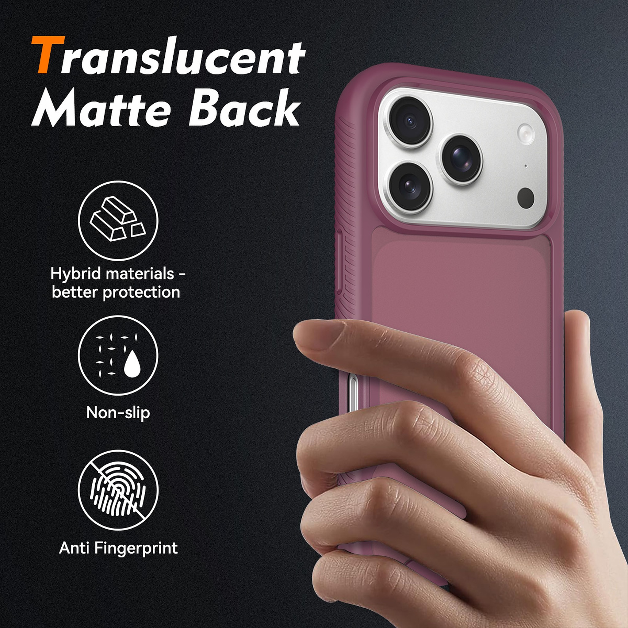 SendaFit Matte Starry Rugged Case for iPhone 17 Pro & 18 Pro detail 26