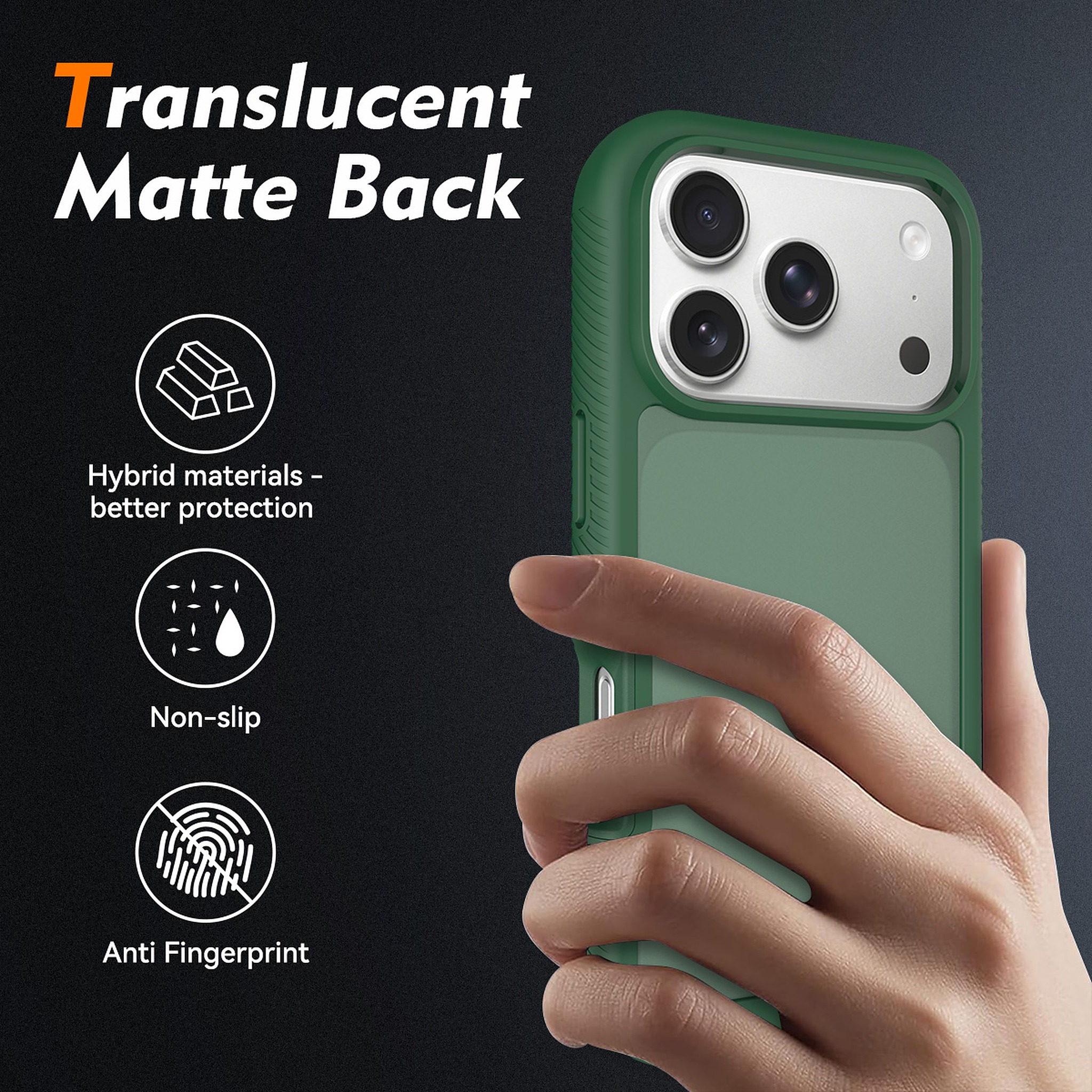 SendaFit Matte Starry Rugged Case for iPhone 17 Pro & 18 Pro detail 4