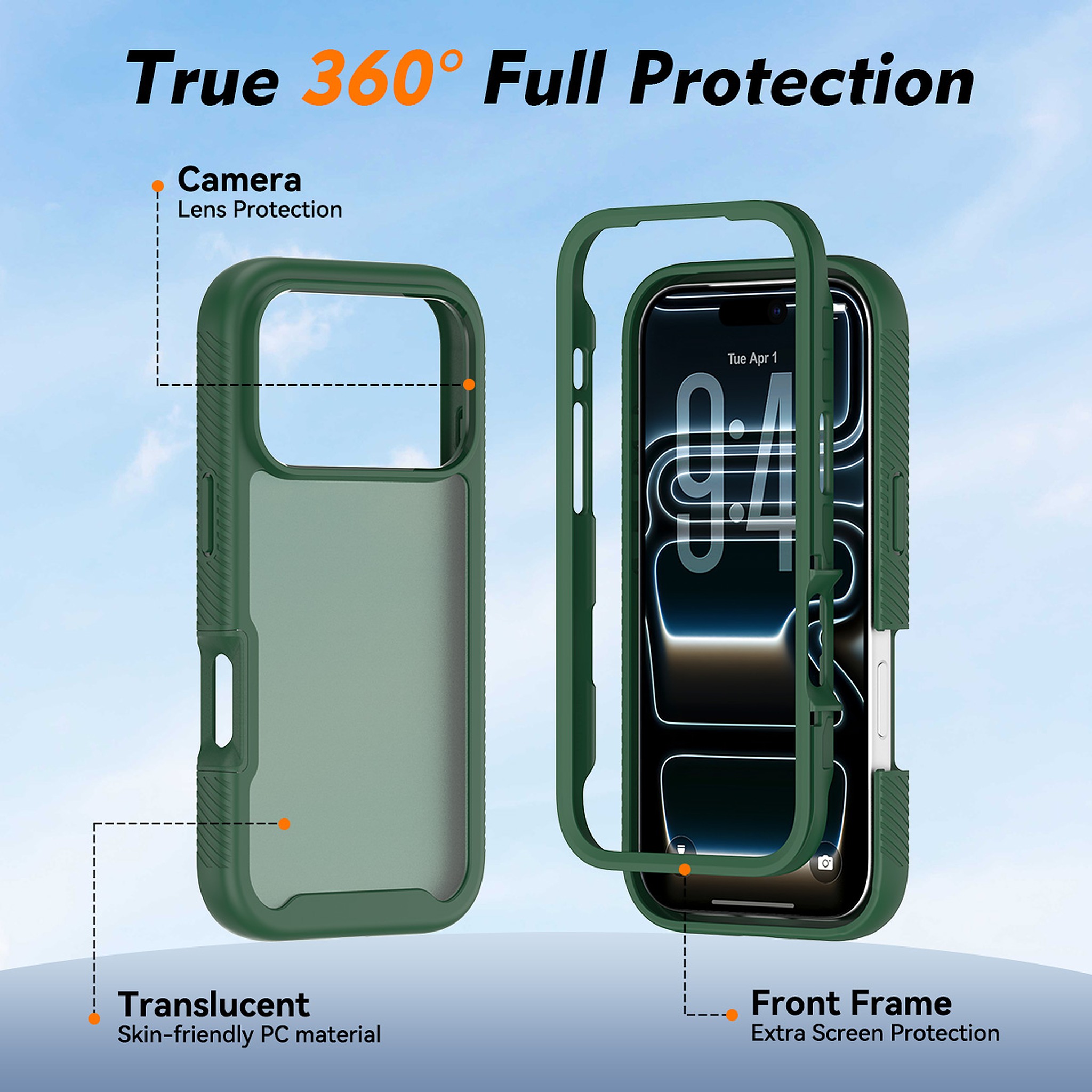 SendaFit Matte Starry Rugged Case for iPhone 17 Pro & 18 Pro detail 6